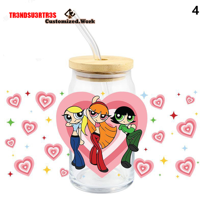 Powerpuff Girls Buttercup Bubbles UV DTF Sticker For 16oz Cups Wrap Transfer Sticker Custom Selfadhesive Waterproof well - Image 27