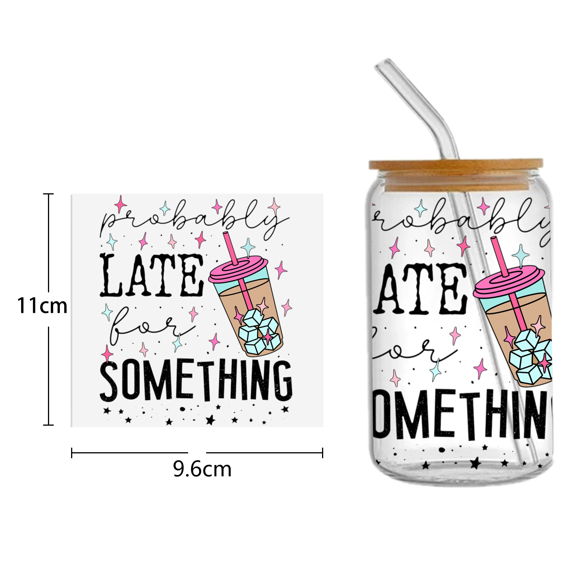 Letters Rainbow DTF Sticker For Cups Personalize UV Wrap Transfer Sticker Custom Labels DIY Logo Waterproof - Image 2