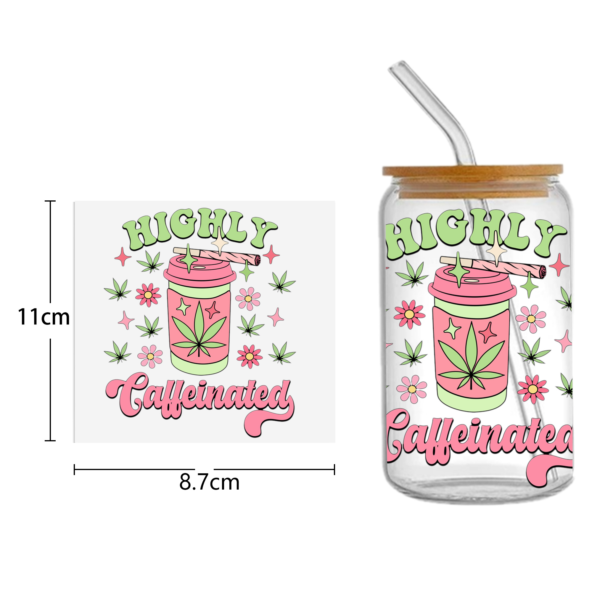 Letters Rainbow DTF Sticker For Cups Personalize UV Wrap Transfer Sticker Custom Labels DIY Logo Waterproof - Image 3