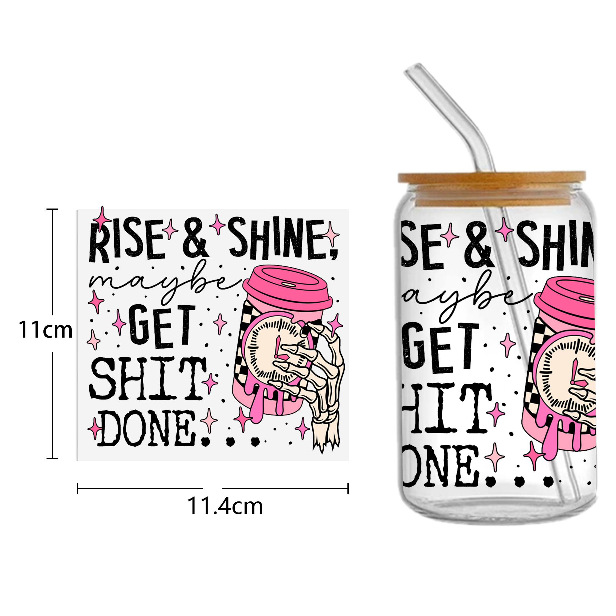 Letters Rainbow DTF Sticker For Cups Personalize UV Wrap Transfer Sticker Custom Labels DIY Logo Waterproof - Image 6