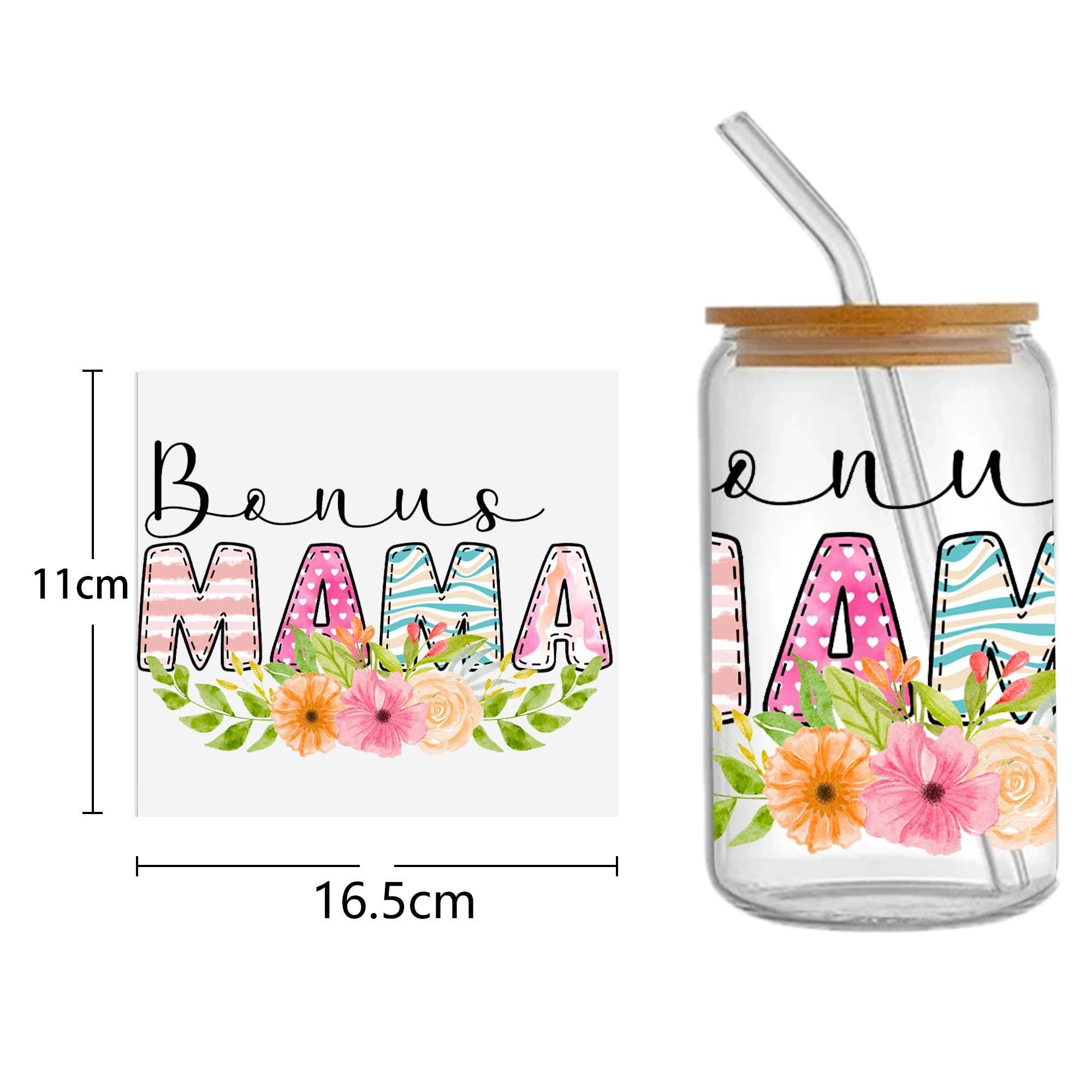 Letters Rainbow DTF Sticker For Cups Personalize UV Wrap Transfer Sticker Custom Labels DIY Logo Waterproof - Image 19