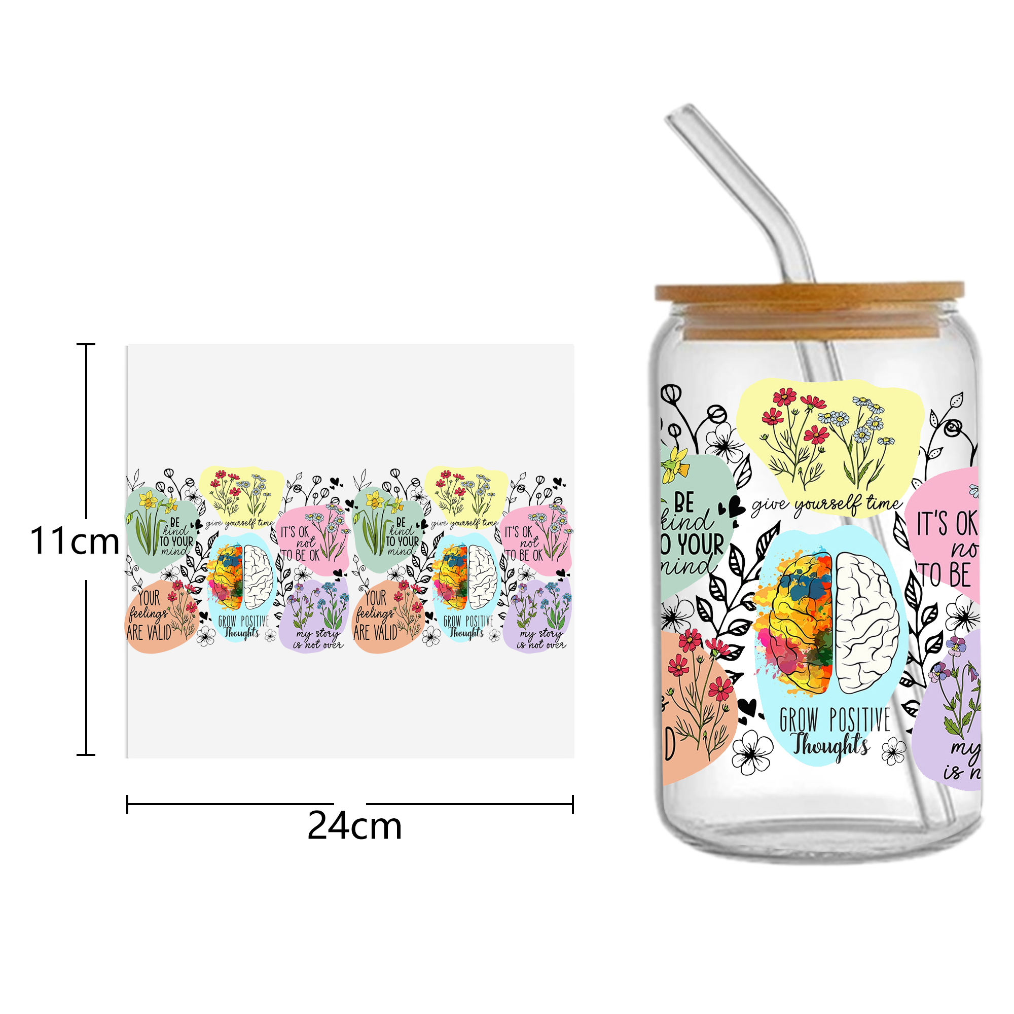 Letters Rainbow DTF Sticker For Cups Personalize UV Wrap Transfer Sticker Custom Labels DIY Logo Waterproof - Image 23