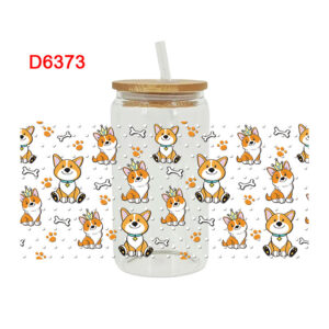 UV DTF Transfer Sticker Animal Theme For The 16oz Libbey Glasses Wraps Cup Can DIY Waterproof Easy To Use Custom Decals