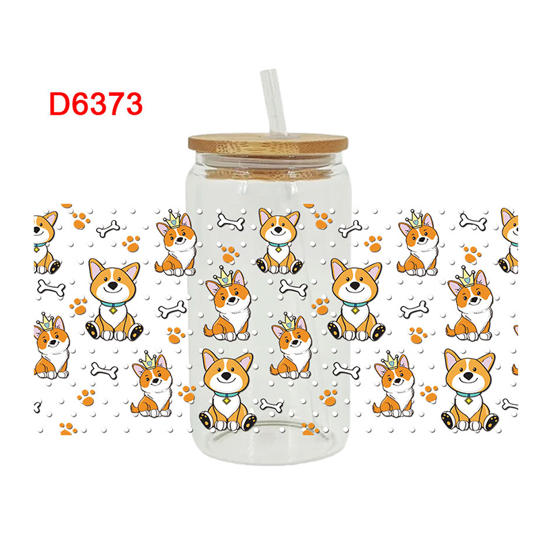 UV DTF Transfer Sticker Animal Theme For The 16oz Libbey Glasses Wraps Cup Can DIY Waterproof Easy To Use Custom Decals