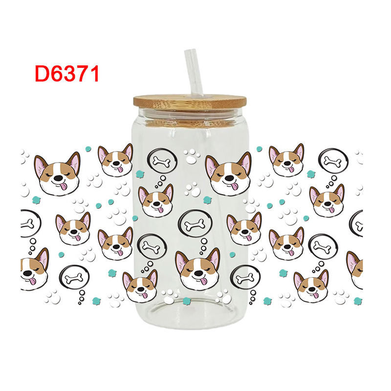 UV DTF Transfer Sticker Animal Theme For The 16oz Libbey Glasses Wraps Cup Can DIY Waterproof Easy To Use Custom Decals - Image 2