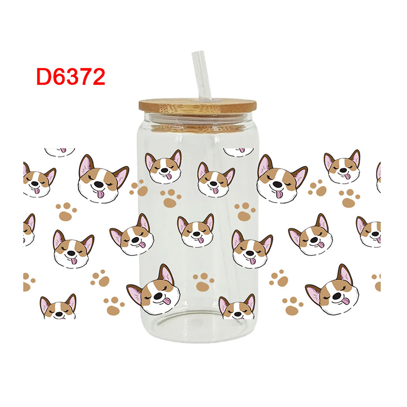 UV DTF Transfer Sticker Animal Theme For The 16oz Libbey Glasses Wraps Cup Can DIY Waterproof Easy To Use Custom Decals - Image 3