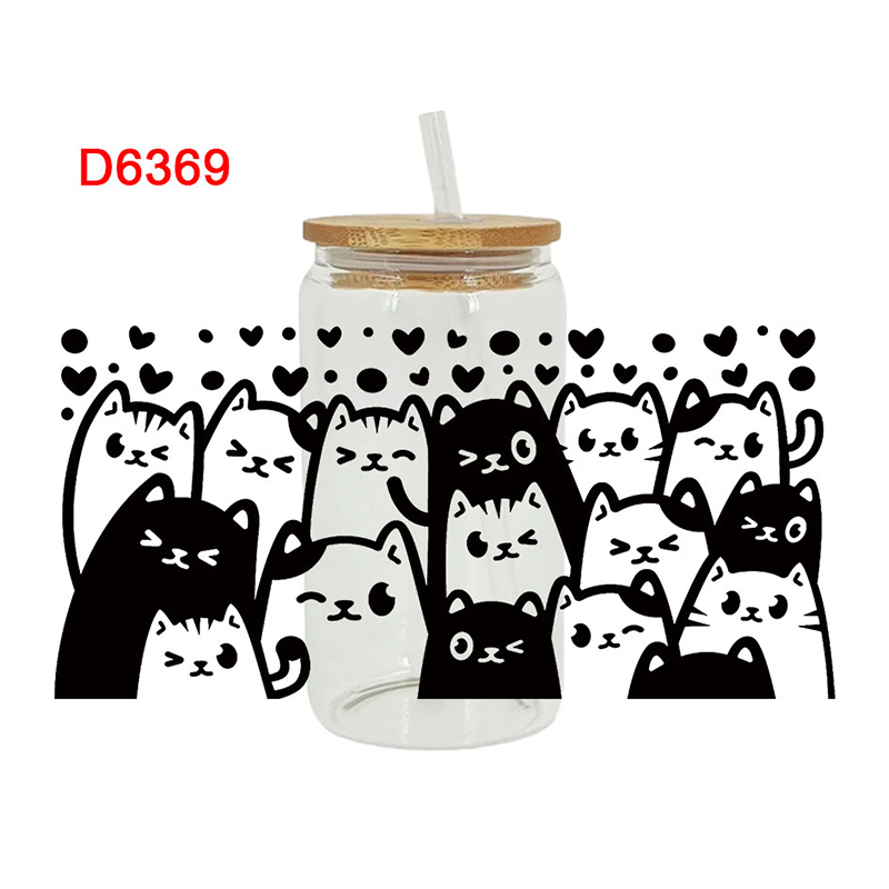 UV DTF Transfer Sticker Animal Theme For The 16oz Libbey Glasses Wraps Cup Can DIY Waterproof Easy To Use Custom Decals - Image 4