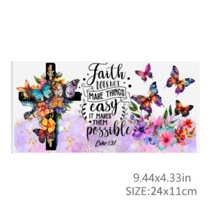 Butterfly UV DTF Sticker For 16oz Cups Wrap Transfer Sticker Custom Labels DIY Logo Waterproof