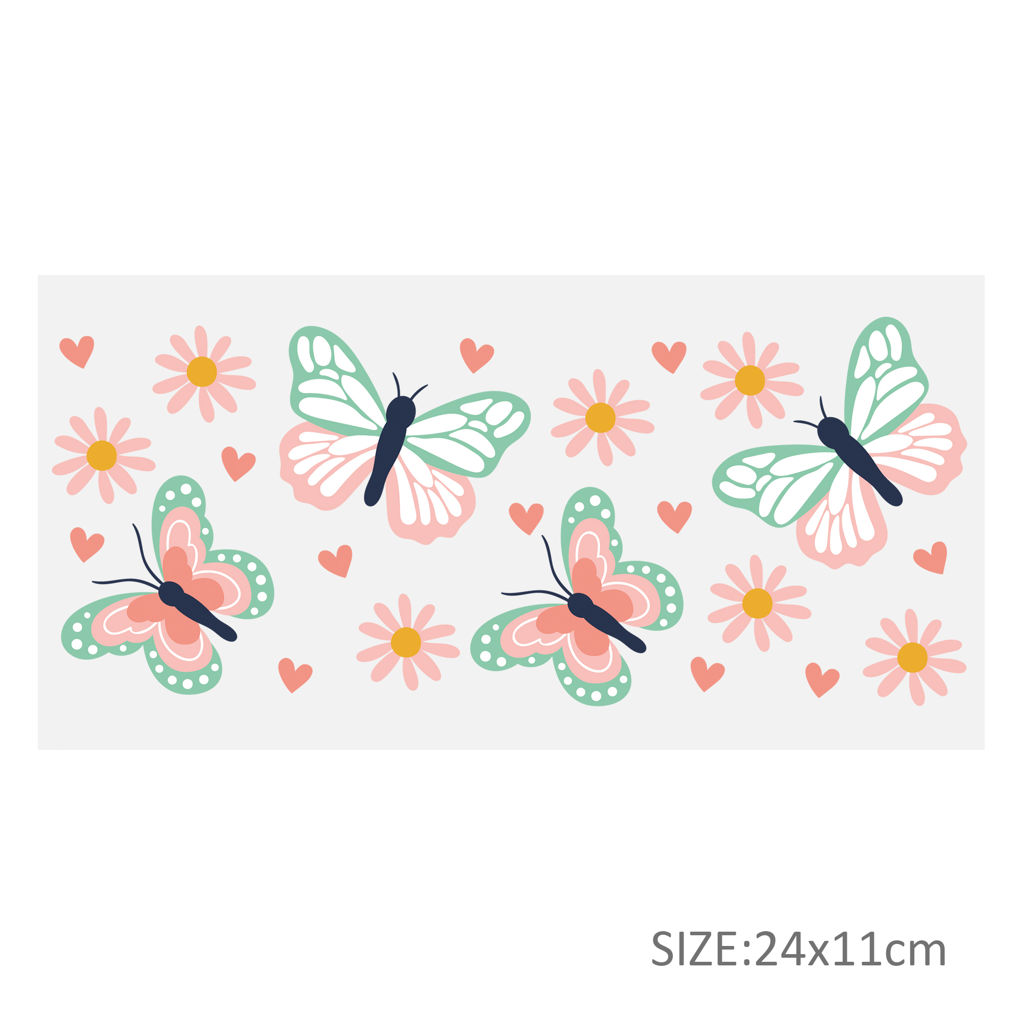 Butterfly UV DTF Sticker For 16oz Cups Wrap Transfer Sticker Custom Labels DIY Logo Waterproof - Image 2