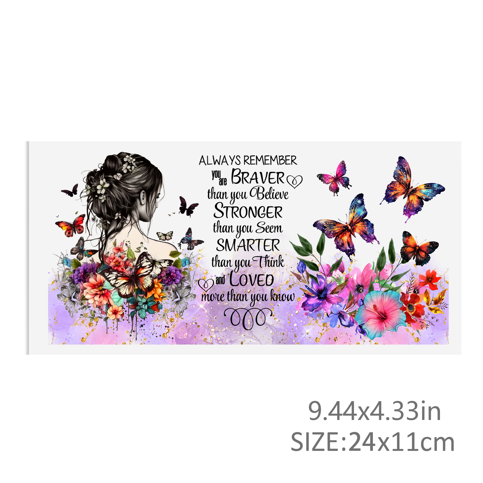 Butterfly UV DTF Sticker For 16oz Cups Wrap Transfer Sticker Custom Labels DIY Logo Waterproof - Image 14