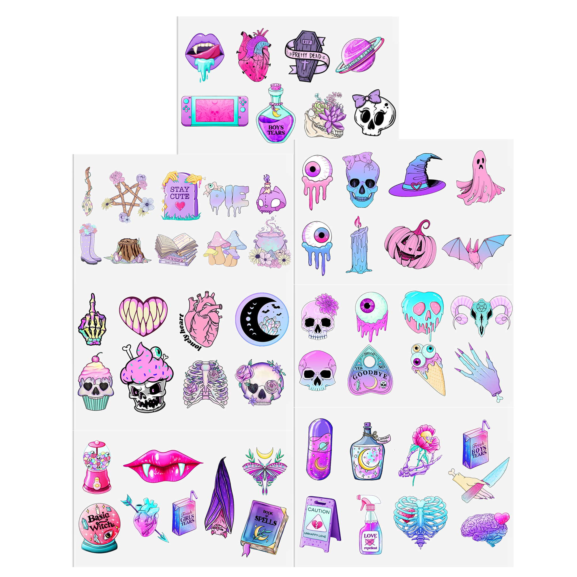 Custom Halloween Skull Spider Decals UV DTF Stickers For Glass Cup Decoration Laptop Motorcycle Car Tumbler Waterproof Sticker - Image 4