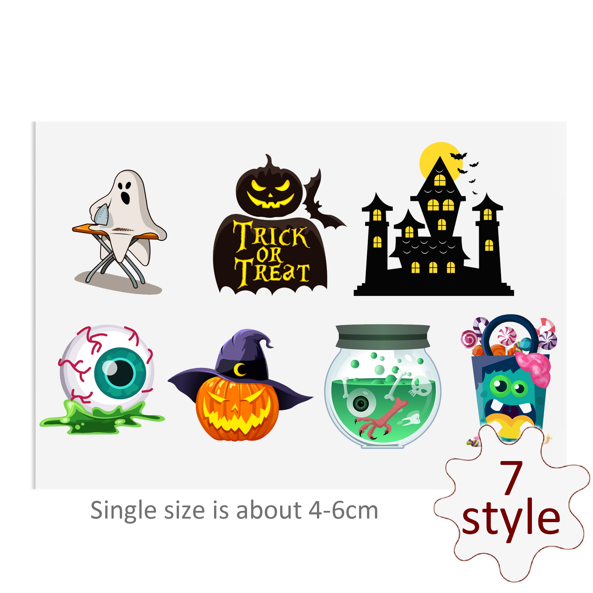 Custom Halloween Skull Spider Decals UV DTF Stickers For Glass Cup Decoration Laptop Motorcycle Car Tumbler Waterproof Sticker - Image 6