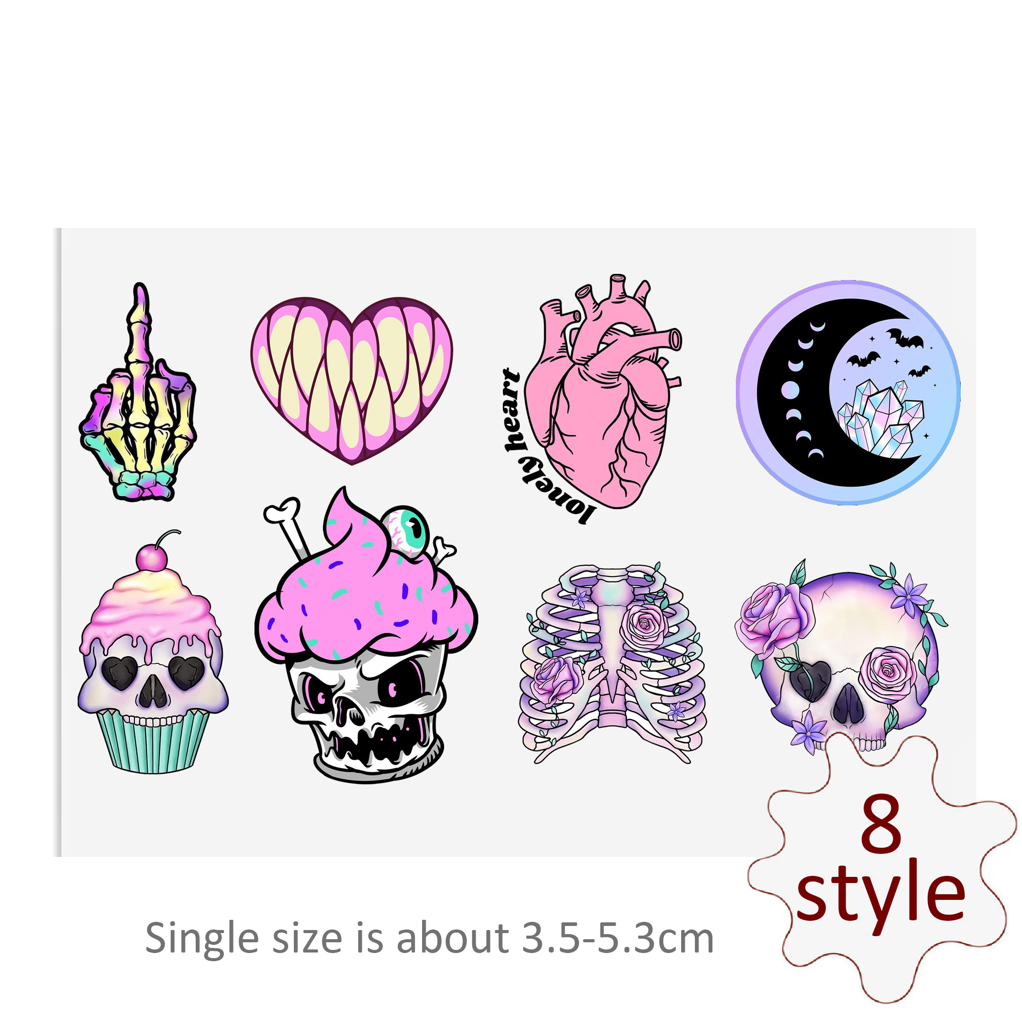 Custom Halloween Skull Spider Decals UV DTF Stickers For Glass Cup Decoration Laptop Motorcycle Car Tumbler Waterproof Sticker - Image 13