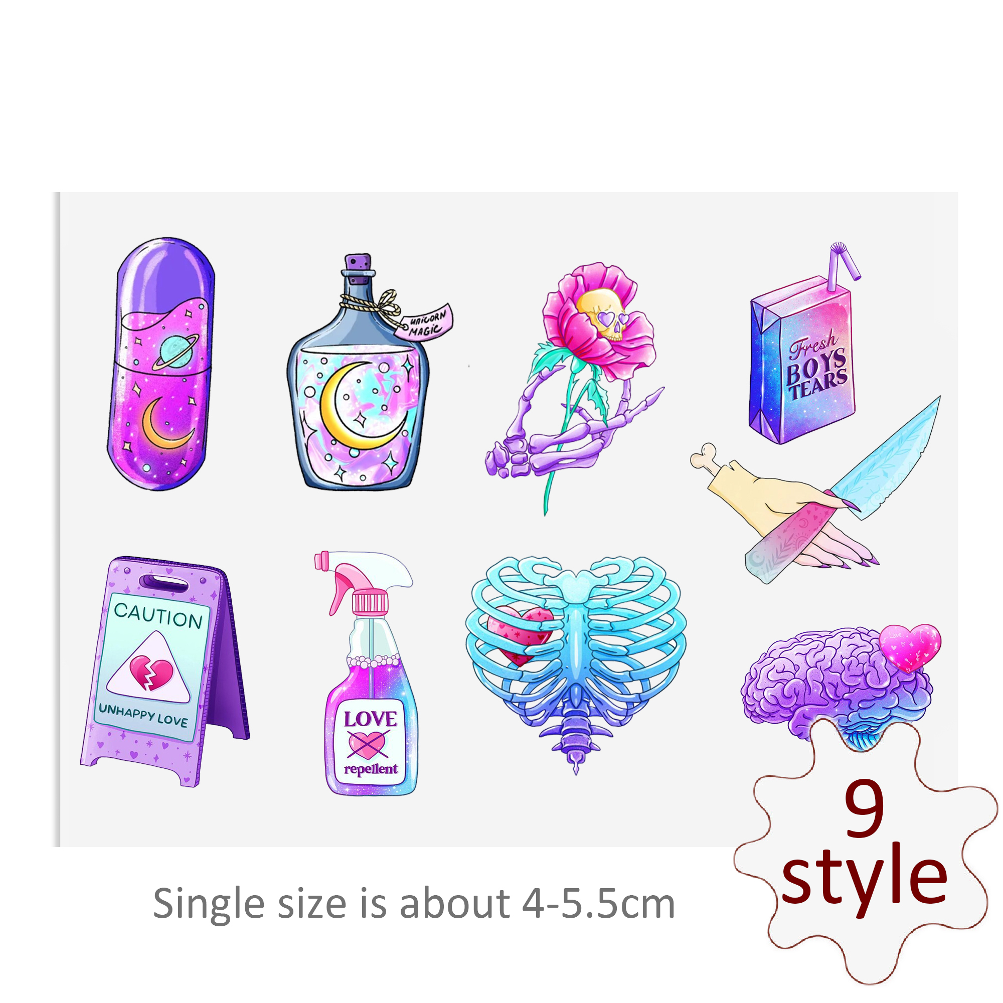 Custom Halloween Skull Spider Decals UV DTF Stickers For Glass Cup Decoration Laptop Motorcycle Car Tumbler Waterproof Sticker - Image 14