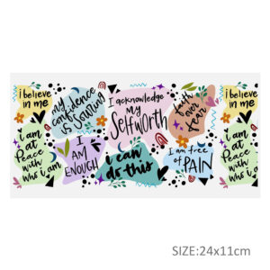 Letters 16oz DTF Sticker For Cups Cool Personalize UV Wrap Transfer Sticker Custom Labels DIY Logo Waterproof