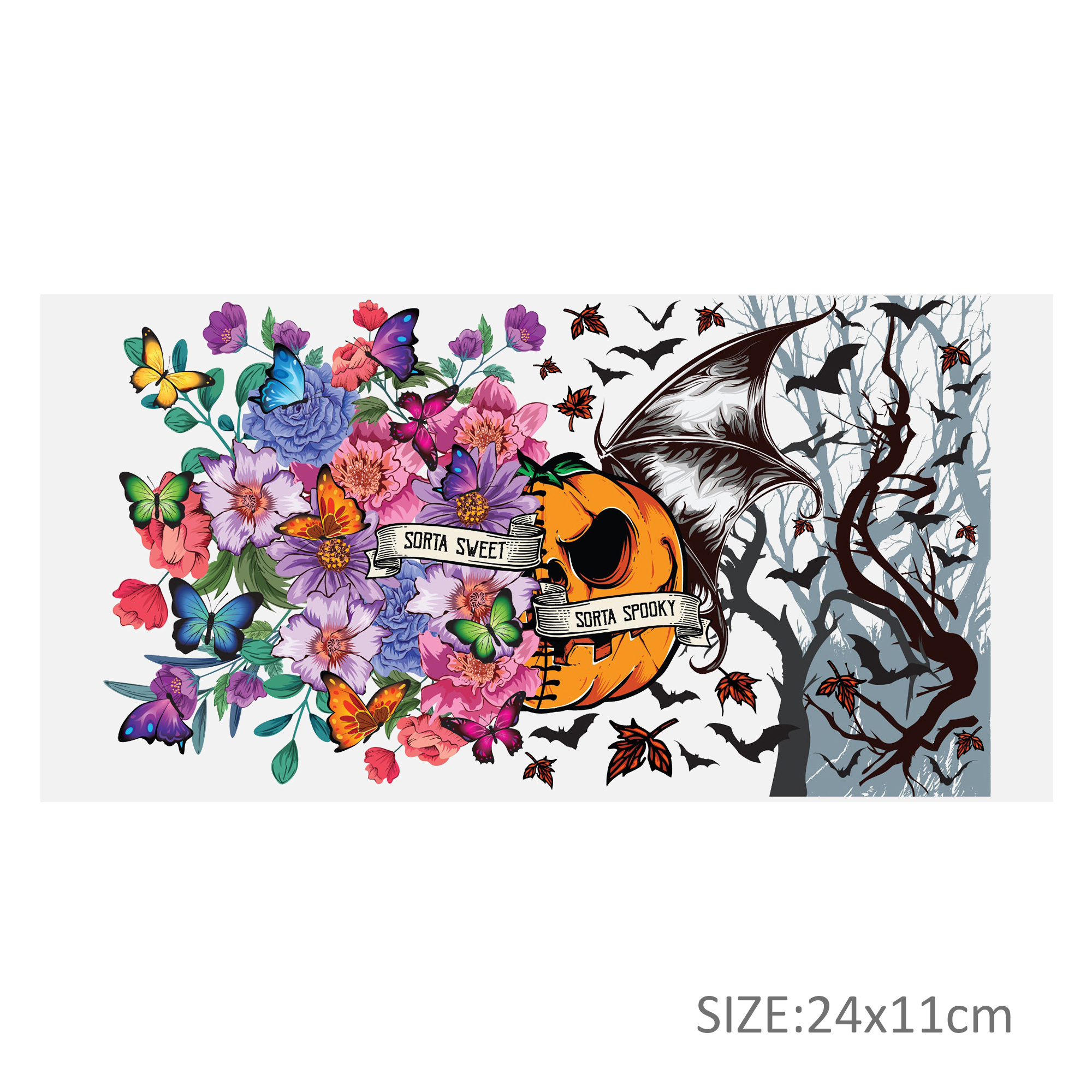 Halloween Skull 16oz DTF Sticker Cup Cool Personalize UV Wrap Transfer Sticker Custom Label DIY Logo Waterproof - Image 2