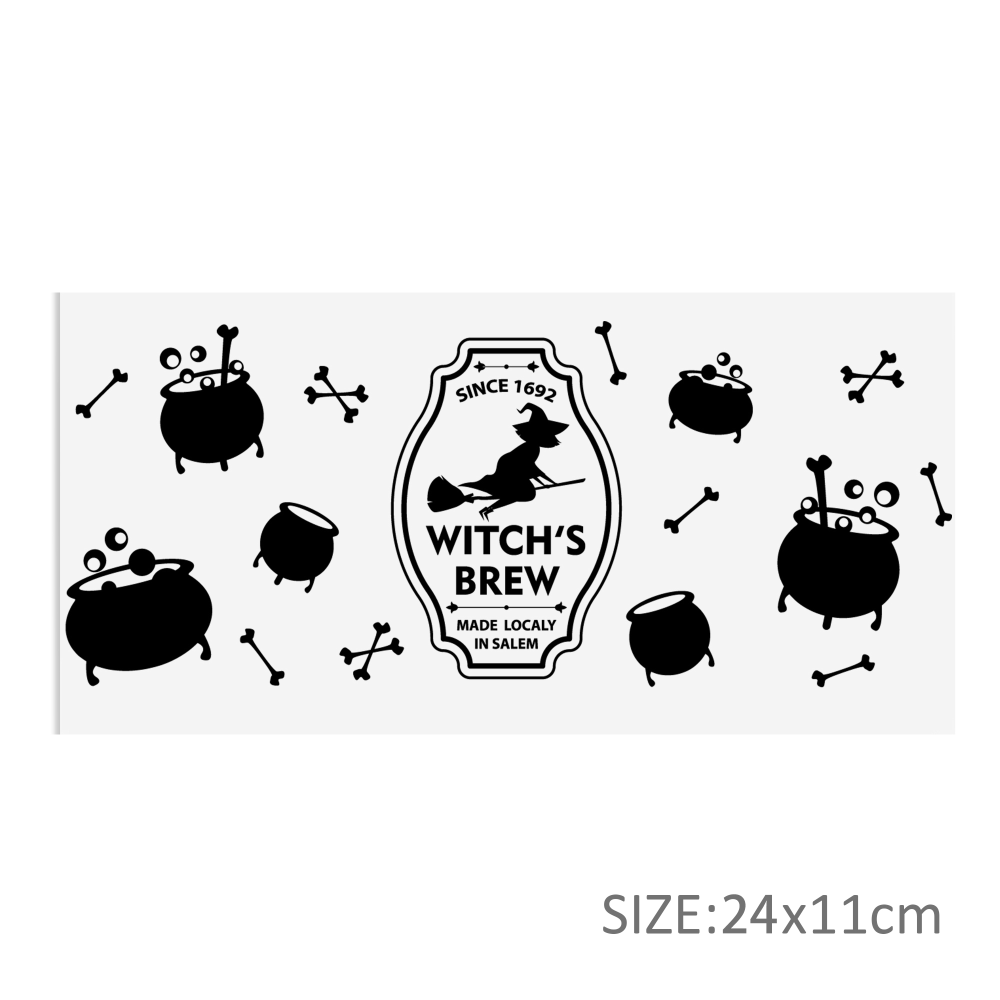 Halloween Skull 16oz DTF Sticker Cup Cool Personalize UV Wrap Transfer Sticker Custom Label DIY Logo Waterproof - Image 7