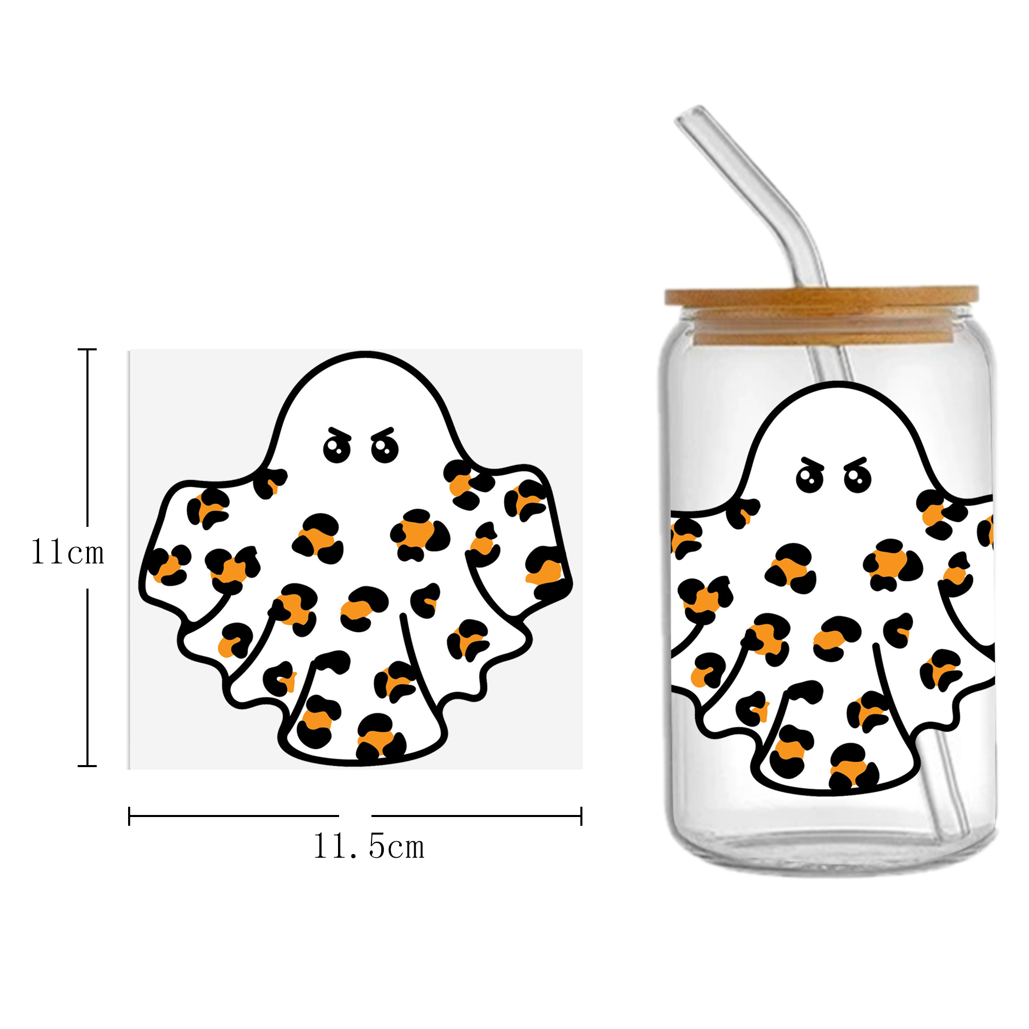 Halloween Skull 16oz DTF Sticker Cup Cool Personalize UV Wrap Transfer Sticker Custom Label DIY Logo Waterproof - Image 19
