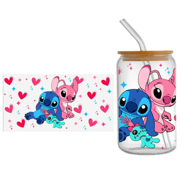 Disney Stitch 16oz DTF Sticker Cup Cool Personalize UV Wrap Transfer Sticker Custom Label DIY Logo Waterproof - Image 7