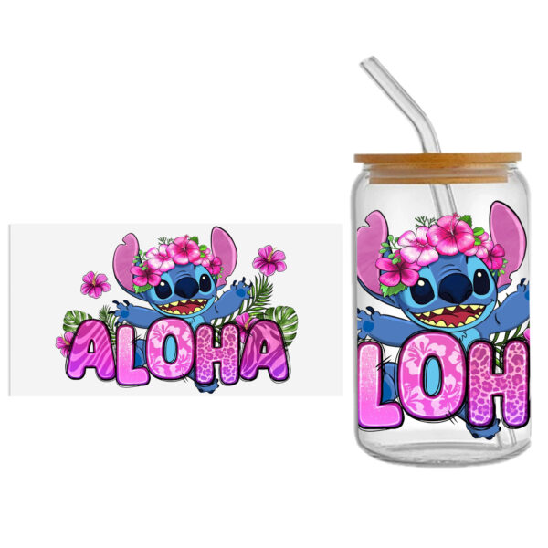Disney Stitch 16oz DTF Sticker Cup Cool Personalize UV Wrap Transfer Sticker Custom Label DIY Logo Waterproof - Image 10