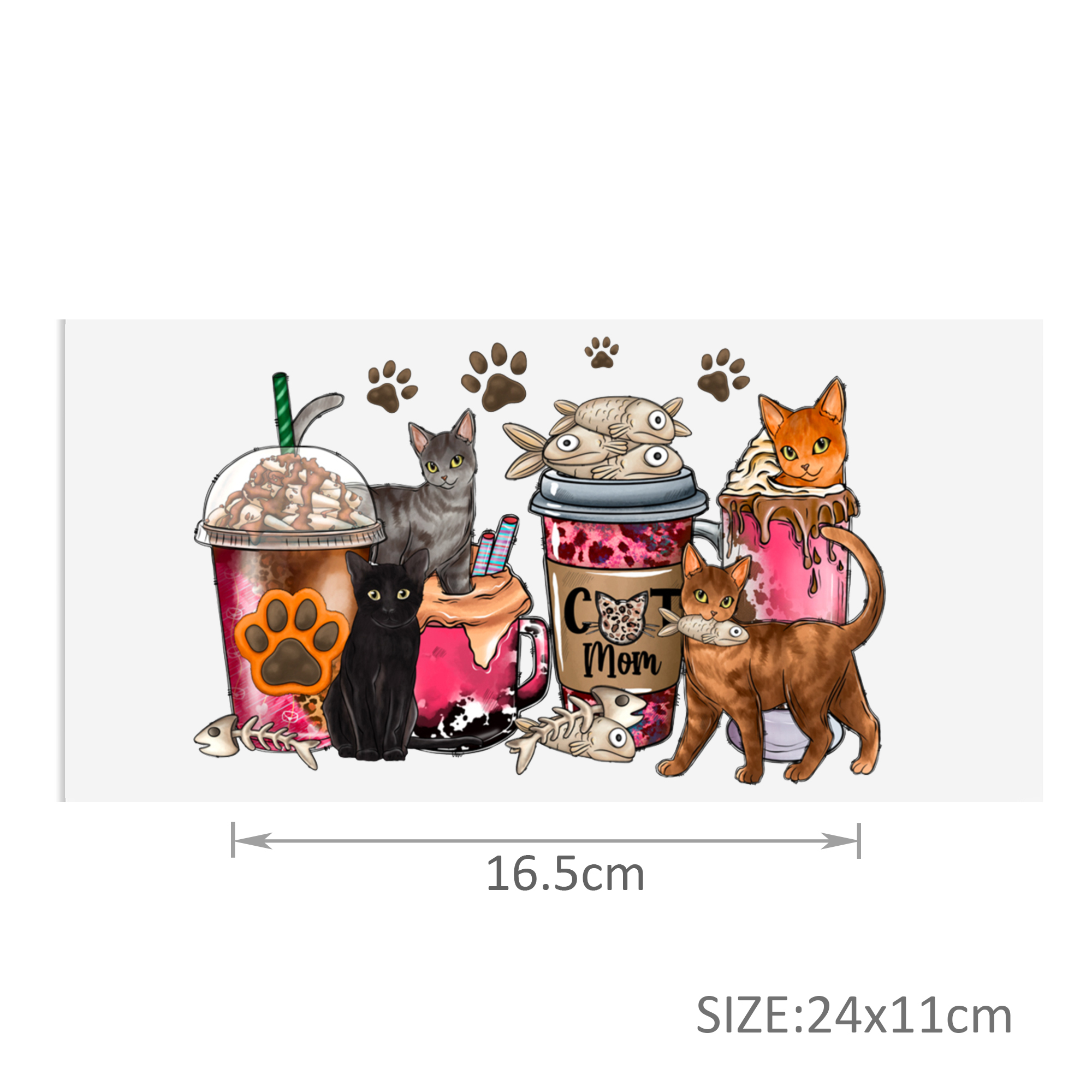 Personalize Halloween Skull UV DTF Sticker For 16oz Cups Wrap Transfer DecalSticker Custom Labels DIY Logo - Image 3