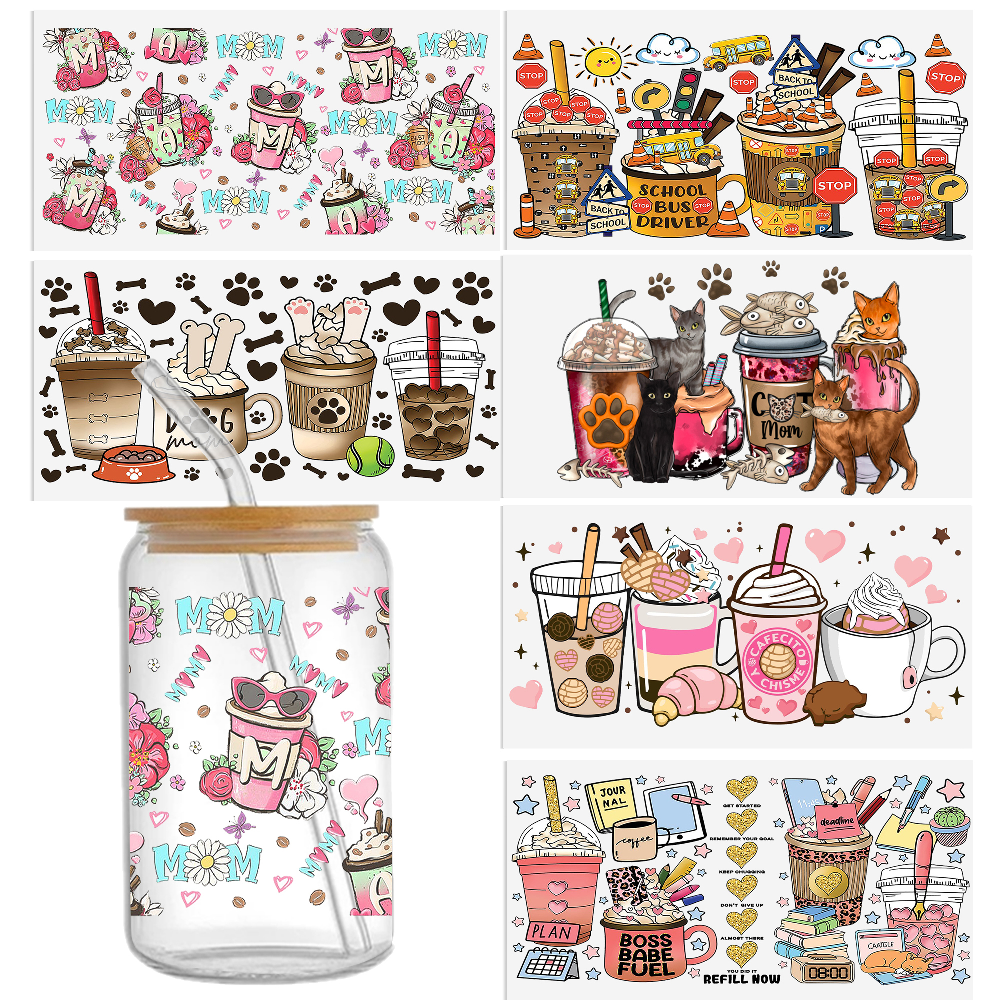 Personalize Halloween Skull UV DTF Sticker For 16oz Cups Wrap Transfer DecalSticker Custom Labels DIY Logo - Image 12