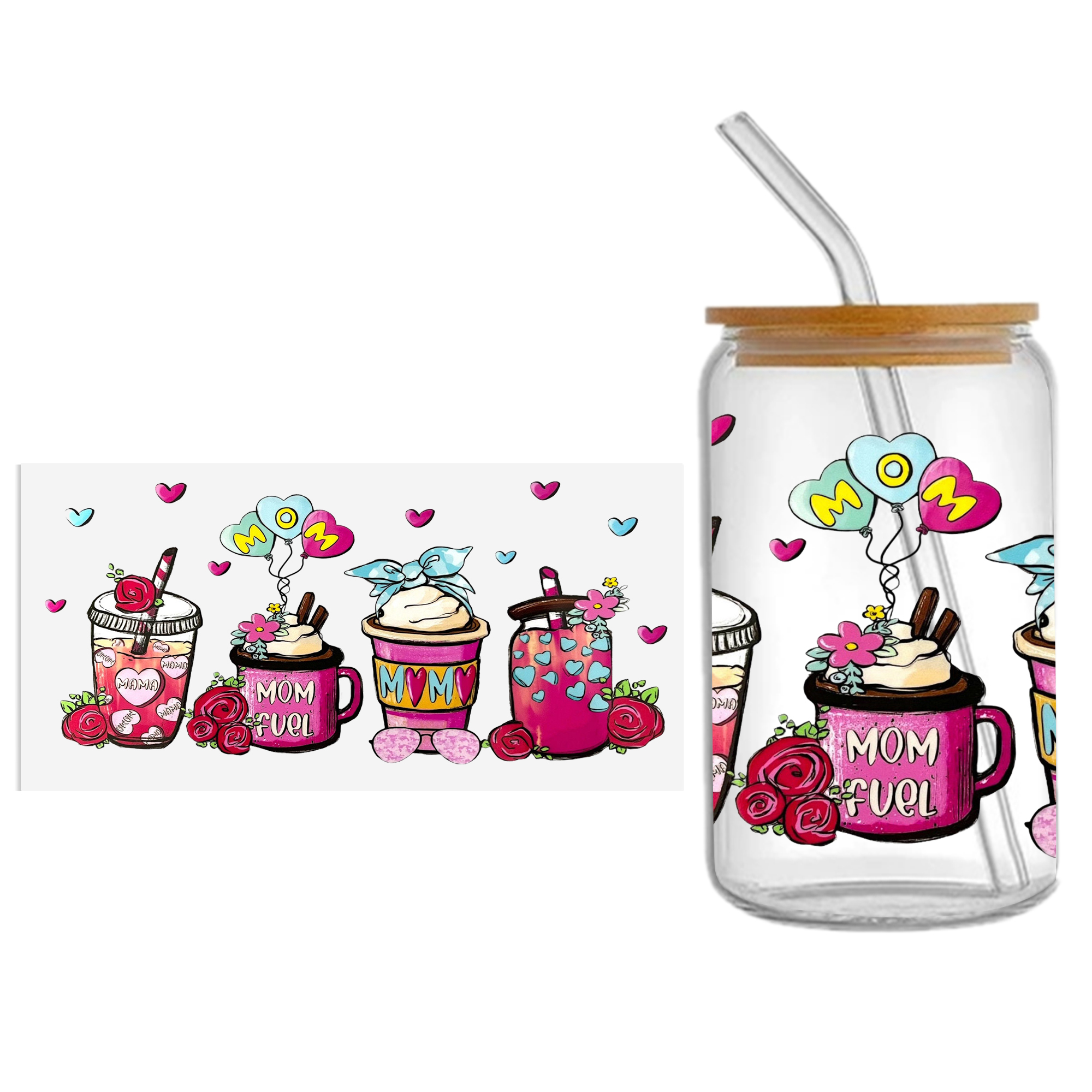 Personalize Halloween Skull UV DTF Sticker For 16oz Cups Wrap Transfer DecalSticker Custom Labels DIY Logo - Image 14