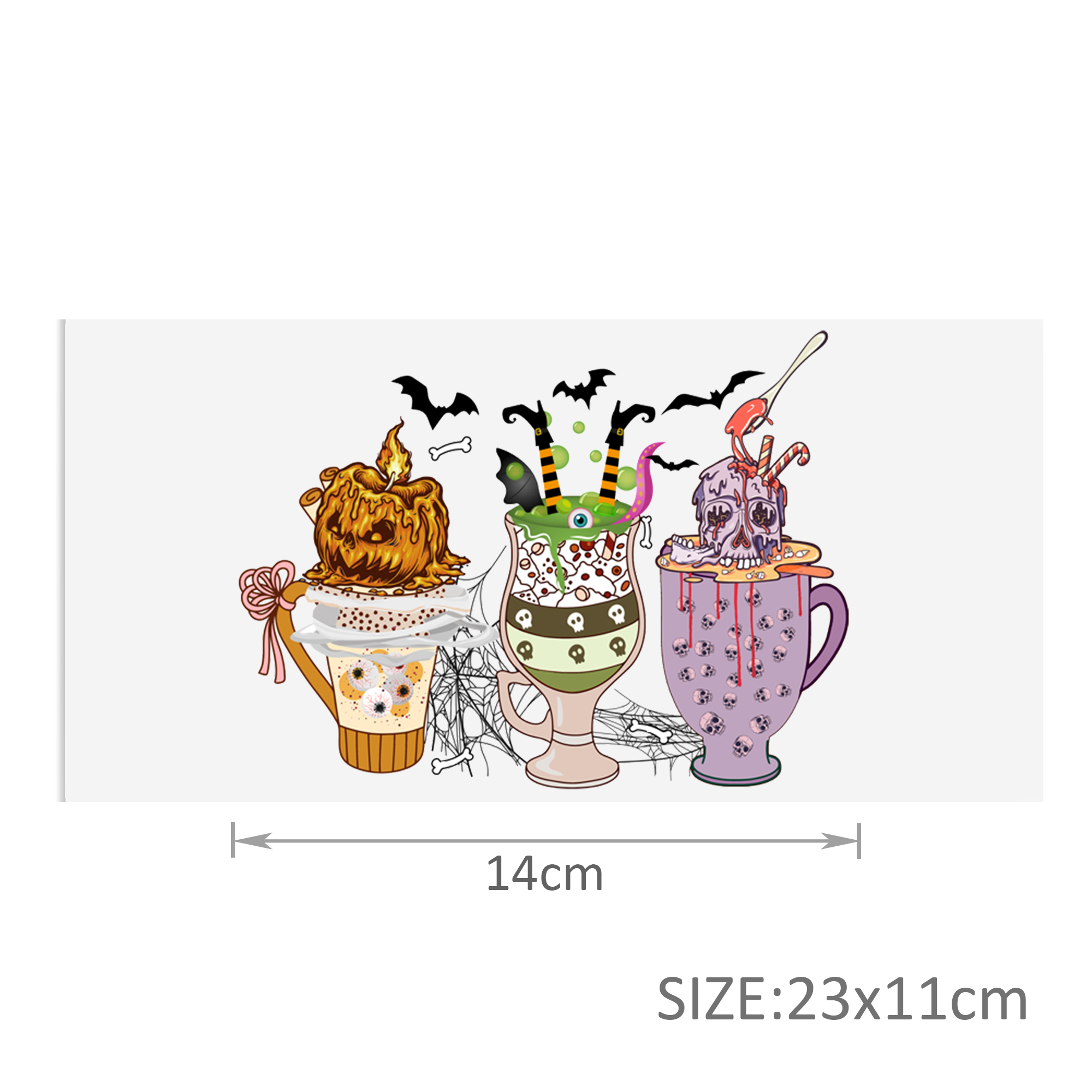 Personalize Halloween Skull UV DTF Sticker For 16oz Cups Wrap Transfer DecalSticker Custom Labels DIY Logo - Image 28