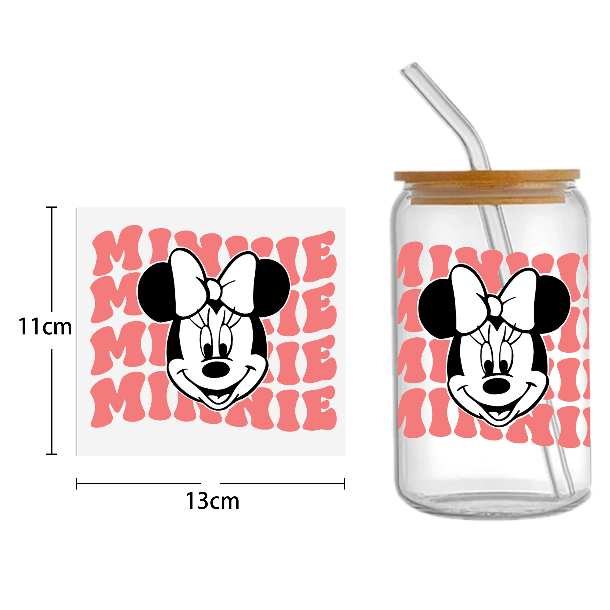 Disney Mickey 16oz DTF Sticker For Cups Cool Personalize UV Wrap Transfer Sticker Custom Labels DIY Logo Waterproof - Image 3