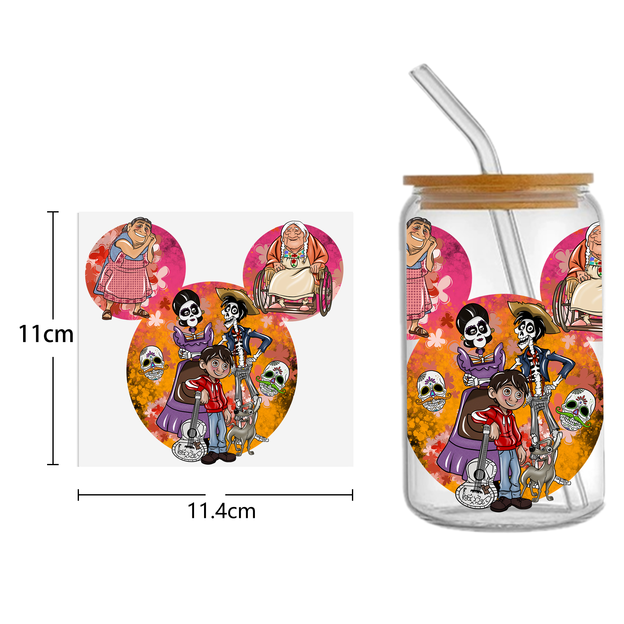 Disney Mickey 16oz DTF Sticker For Cups Cool Personalize UV Wrap Transfer Sticker Custom Labels DIY Logo Waterproof - Image 6