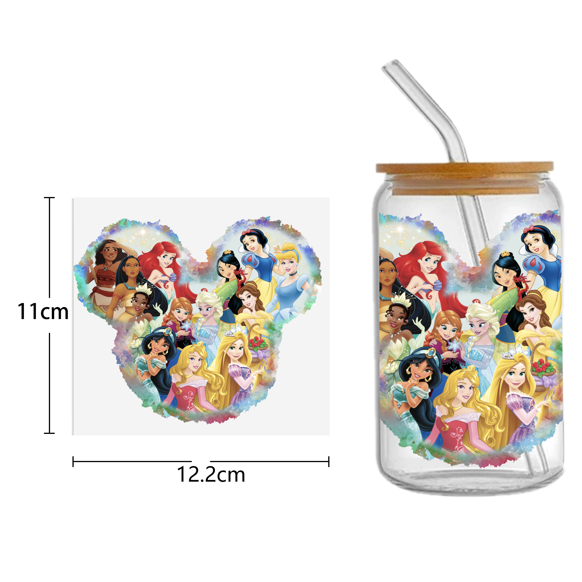 Disney Mickey 16oz DTF Sticker For Cups Cool Personalize UV Wrap Transfer Sticker Custom Labels DIY Logo Waterproof - Image 7
