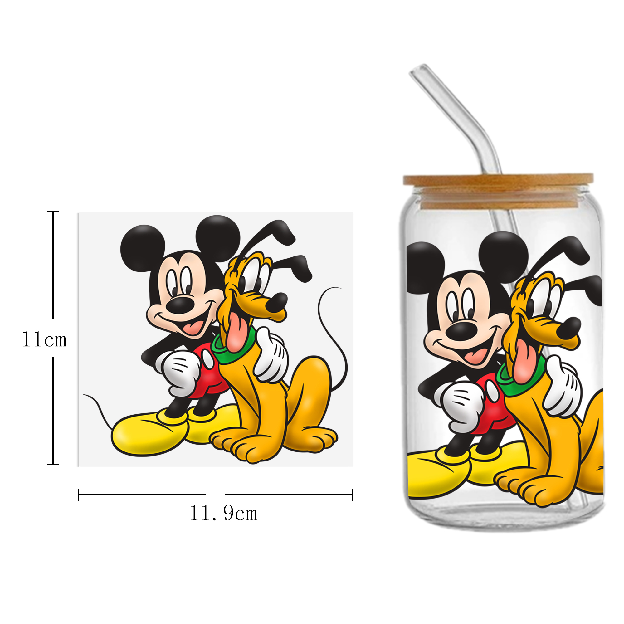 Disney Mickey 16oz DTF Sticker For Cups Cool Personalize UV Wrap Transfer Sticker Custom Labels DIY Logo Waterproof - Image 11