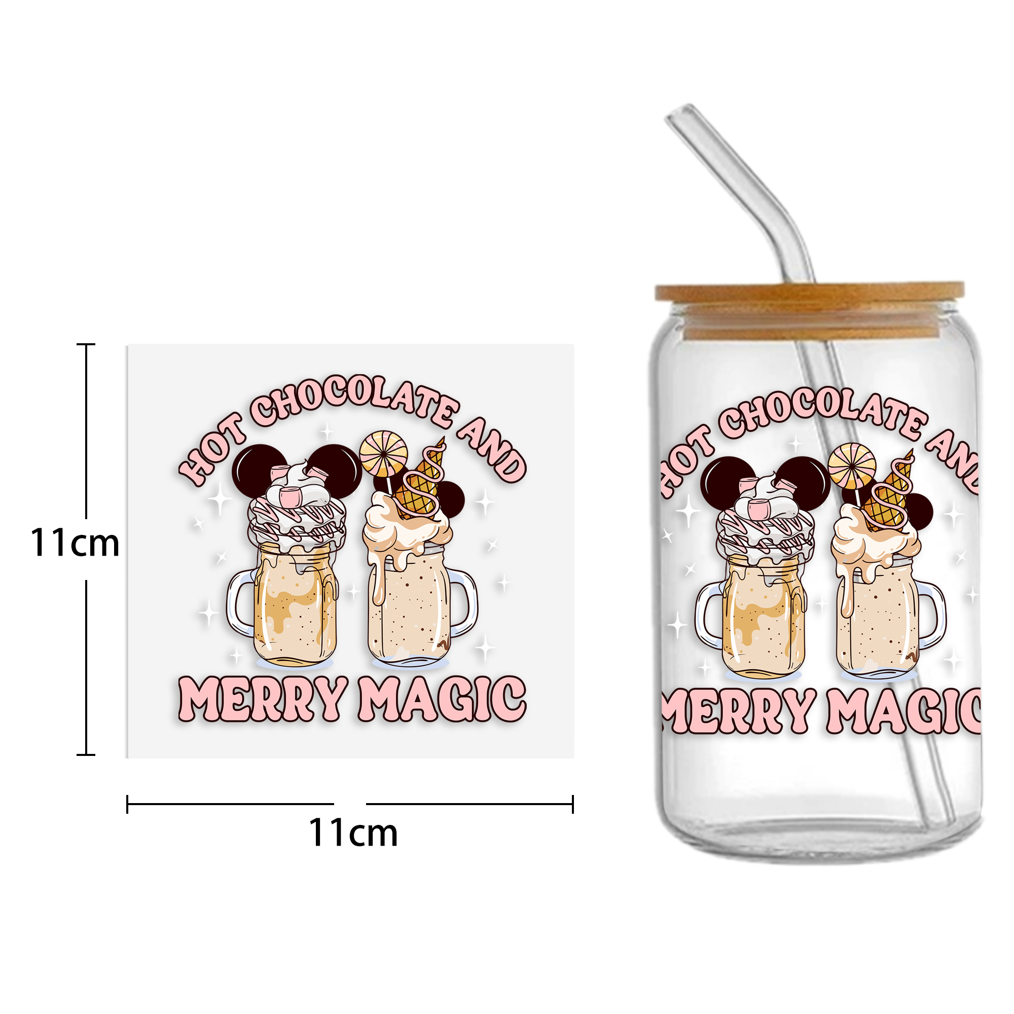 Disney Mickey 16oz DTF Sticker For Cups Cool Personalize UV Wrap Transfer Sticker Custom Labels DIY Logo Waterproof - Image 15