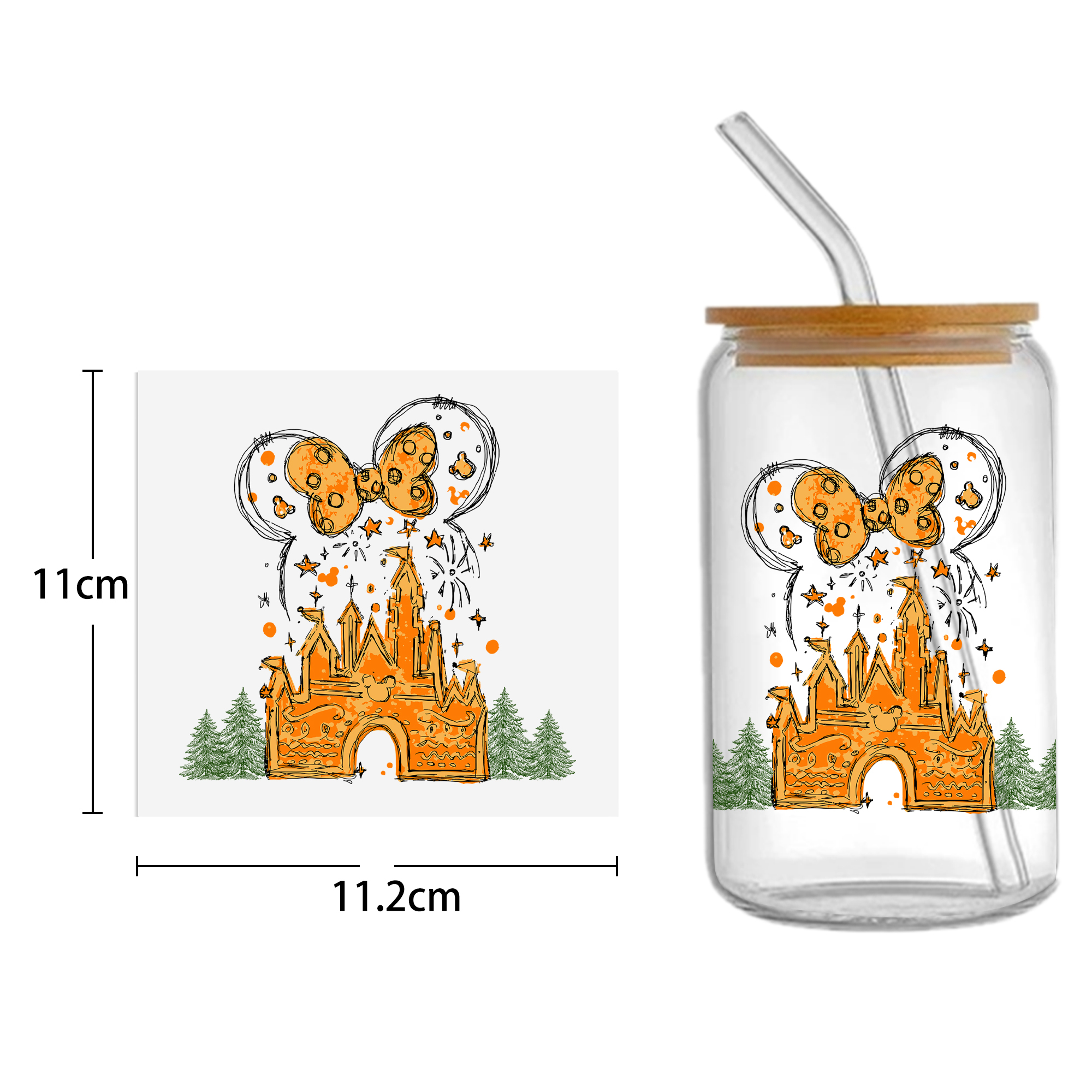 Disney Mickey 16oz DTF Sticker For Cups Cool Personalize UV Wrap Transfer Sticker Custom Labels DIY Logo Waterproof - Image 23