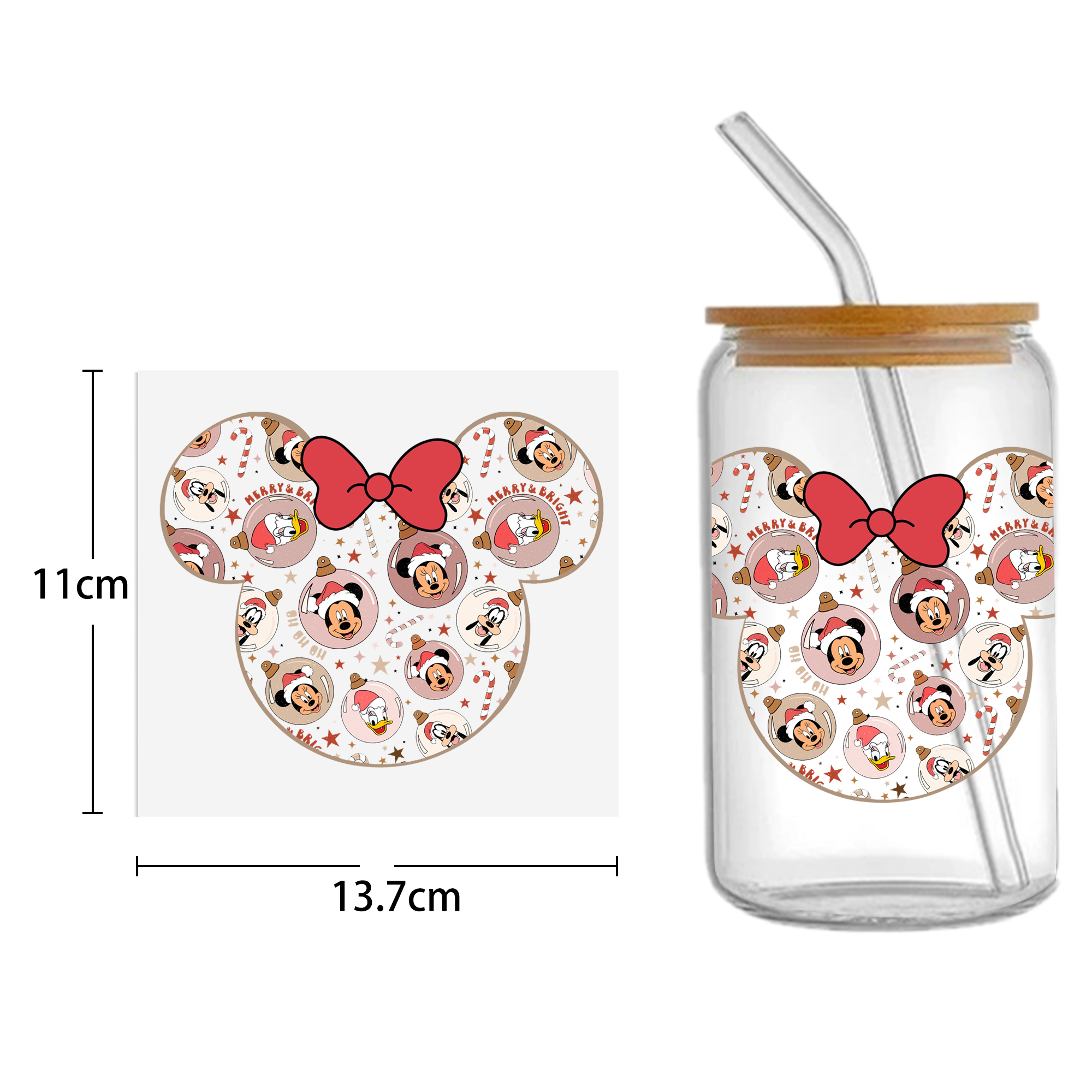 Disney Mickey 16oz DTF Sticker For Cups Cool Personalize UV Wrap Transfer Sticker Custom Labels DIY Logo Waterproof - Image 29