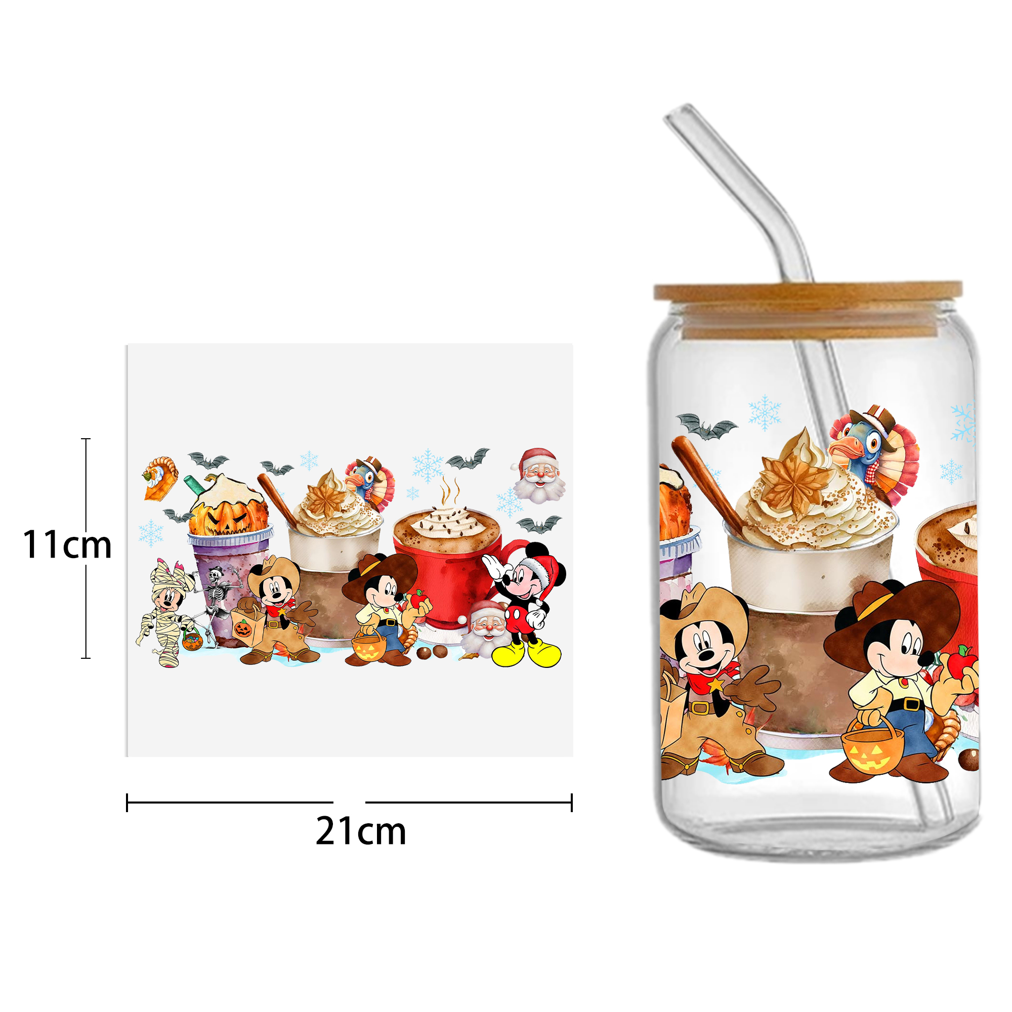 Disney Stitch16oz DTF Sticker For Cups Cool Personalize UV Wrap Transfer Sticker Custom Labels DIY Logo Waterproof - Image 5