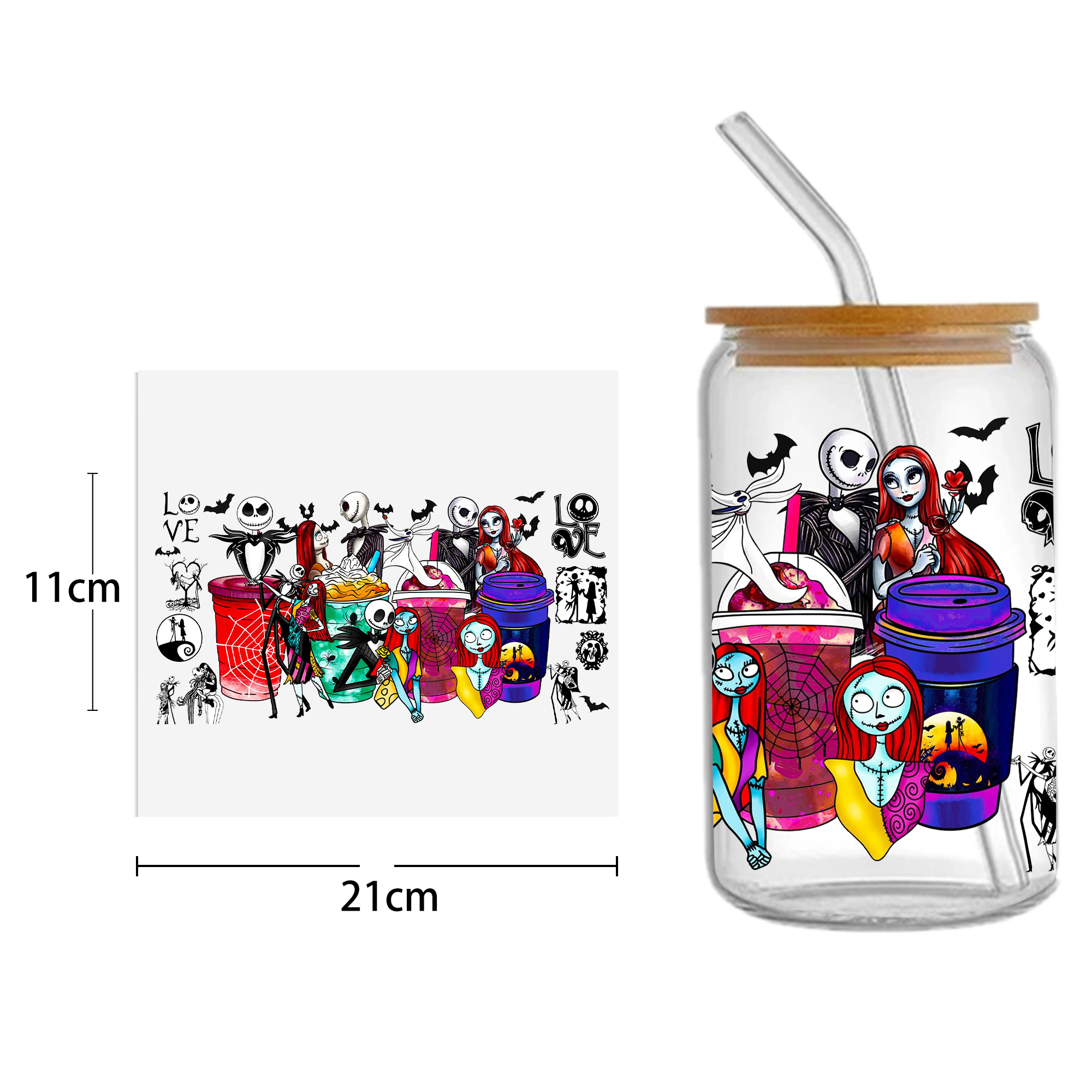 Disney Stitch16oz DTF Sticker For Cups Cool Personalize UV Wrap Transfer Sticker Custom Labels DIY Logo Waterproof - Image 8