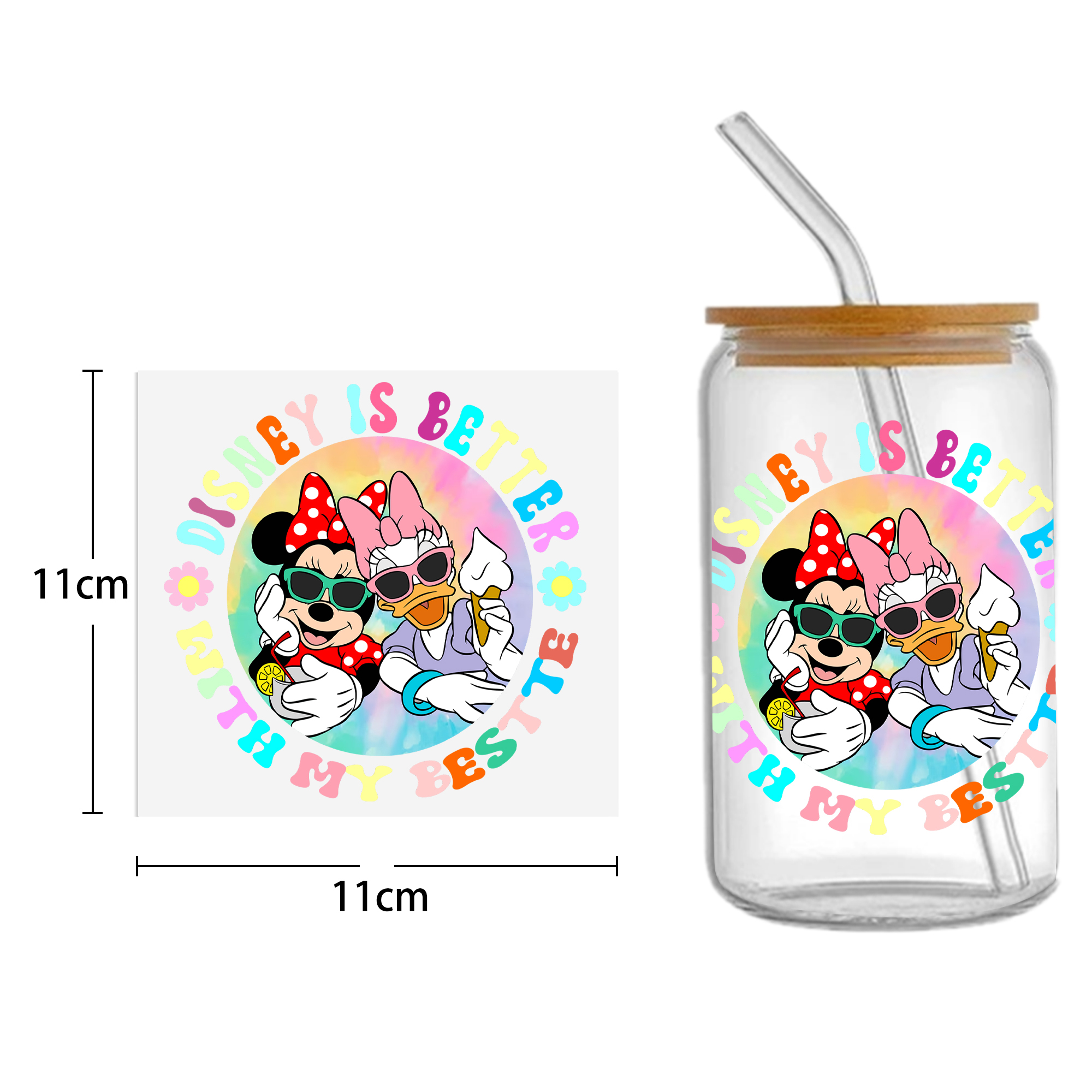 Disney Stitch16oz DTF Sticker For Cups Cool Personalize UV Wrap Transfer Sticker Custom Labels DIY Logo Waterproof - Image 9