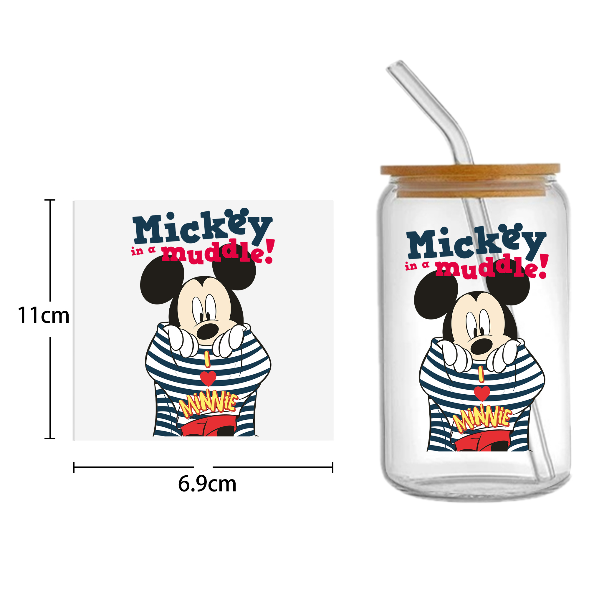 Disney Stitch16oz DTF Sticker For Cups Cool Personalize UV Wrap Transfer Sticker Custom Labels DIY Logo Waterproof - Image 14