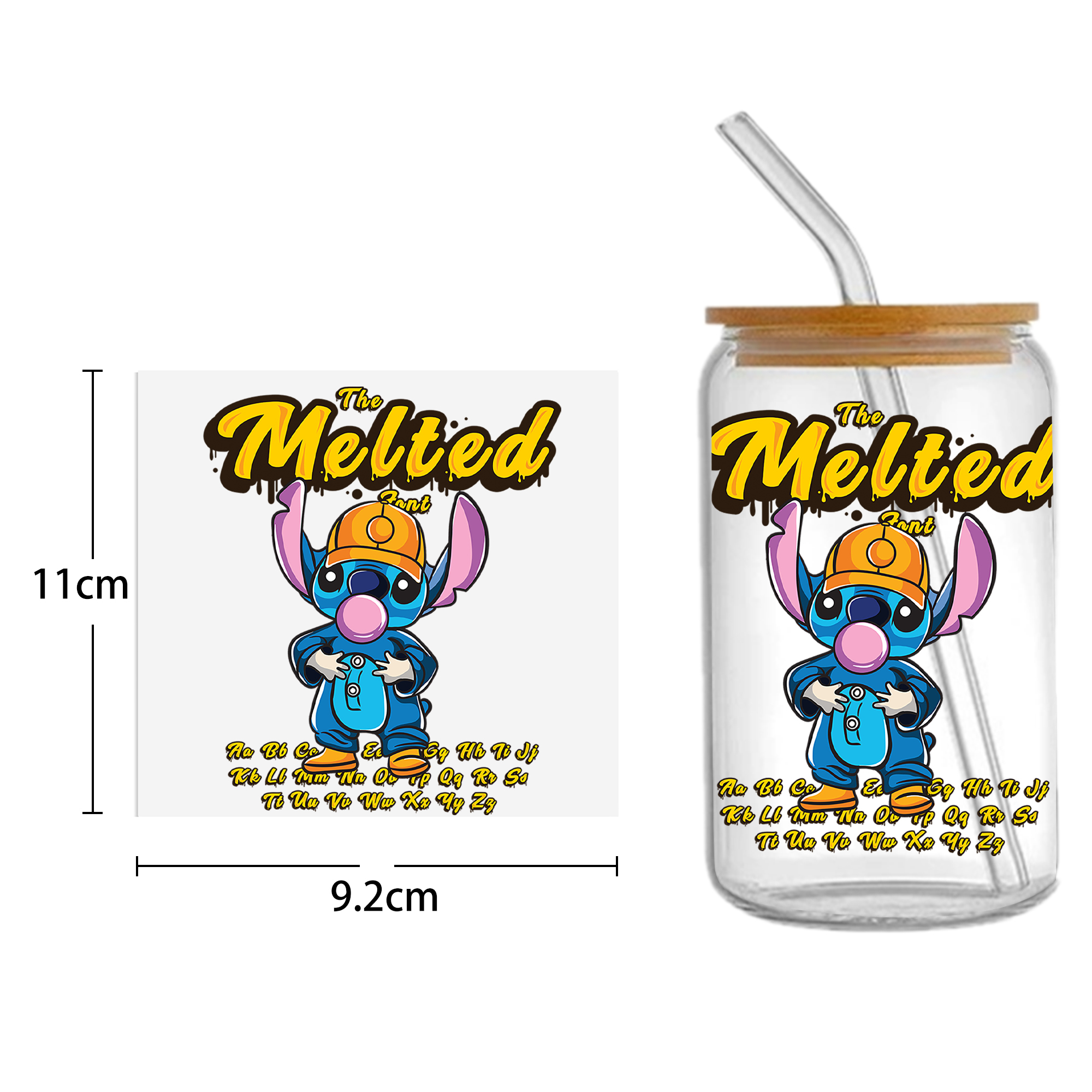 Disney Stitch16oz DTF Sticker For Cups Cool Personalize UV Wrap Transfer Sticker Custom Labels DIY Logo Waterproof - Image 16