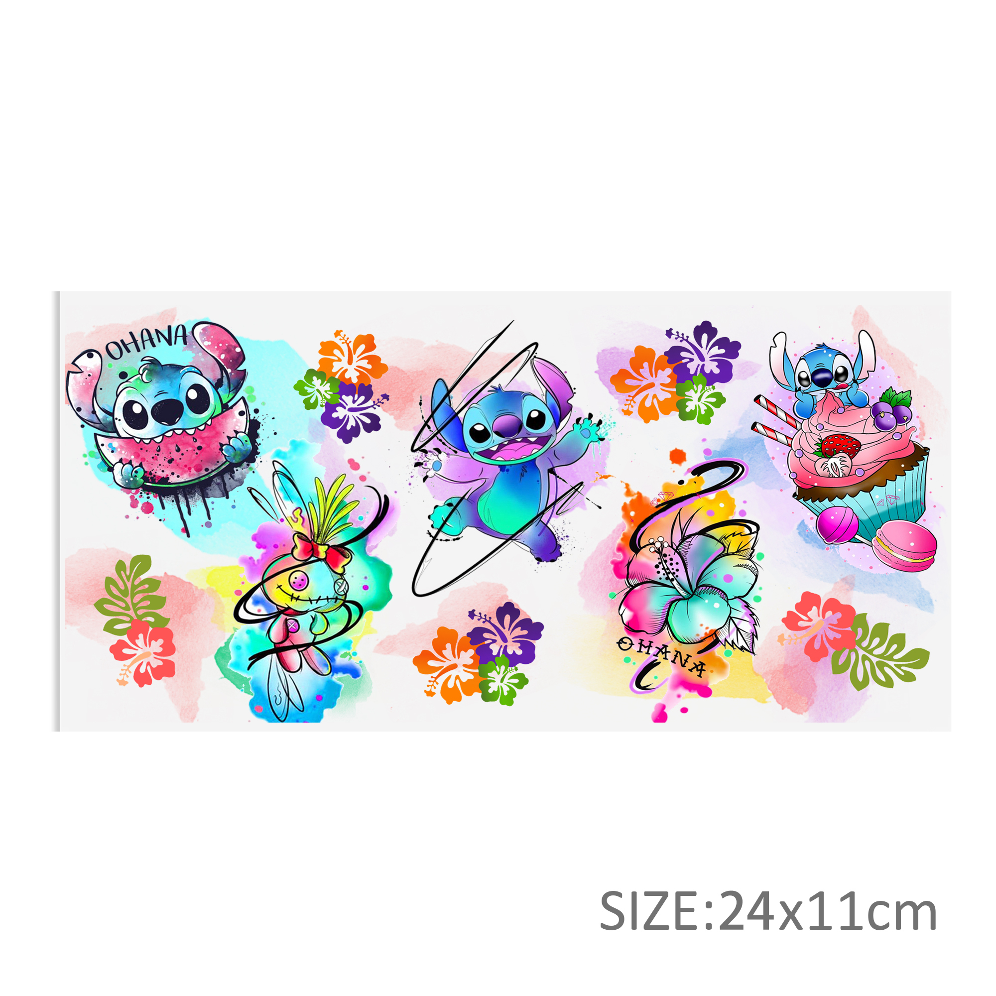 Disney Stitch 16oz DTF Sticker Cups Cool Personalize UV Wrap Transfer Sticker Custom Labels DIY Logo Waterproof - Image 2