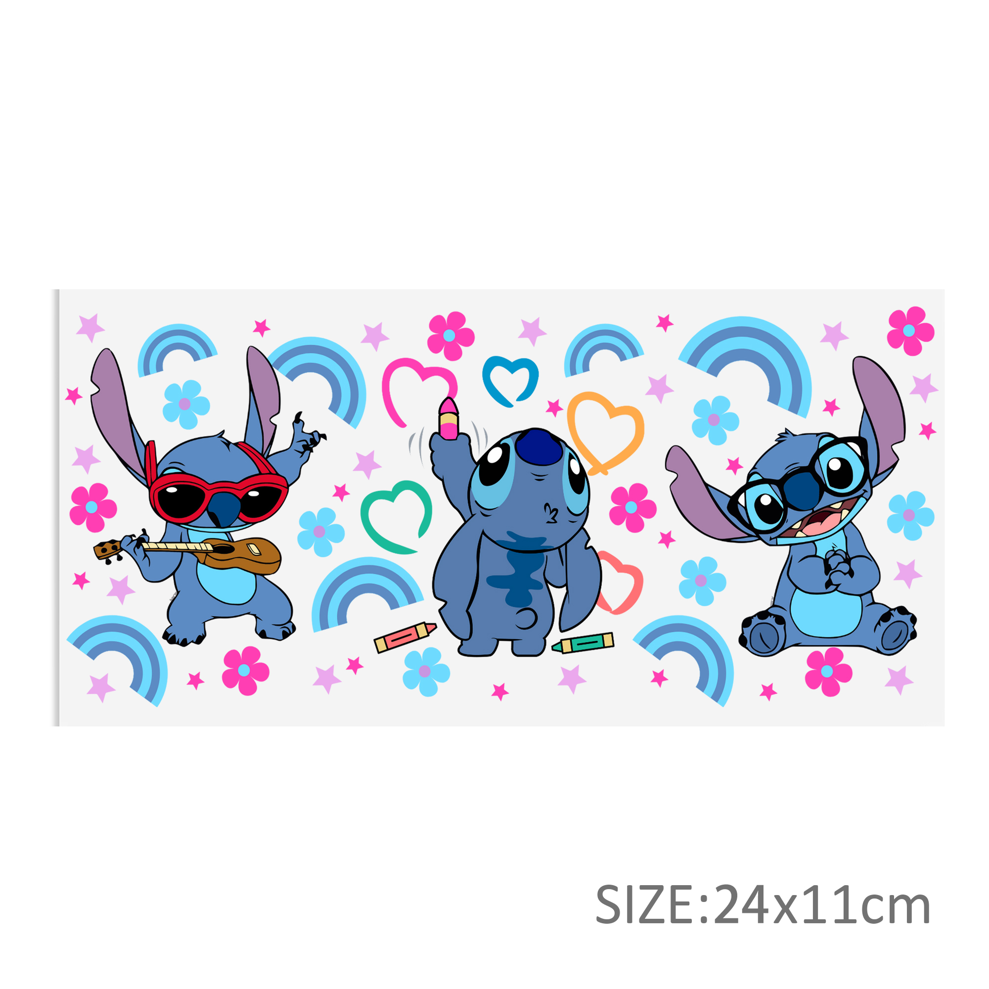 Disney Stitch 16oz DTF Sticker Cups Cool Personalize UV Wrap Transfer Sticker Custom Labels DIY Logo Waterproof - Image 3