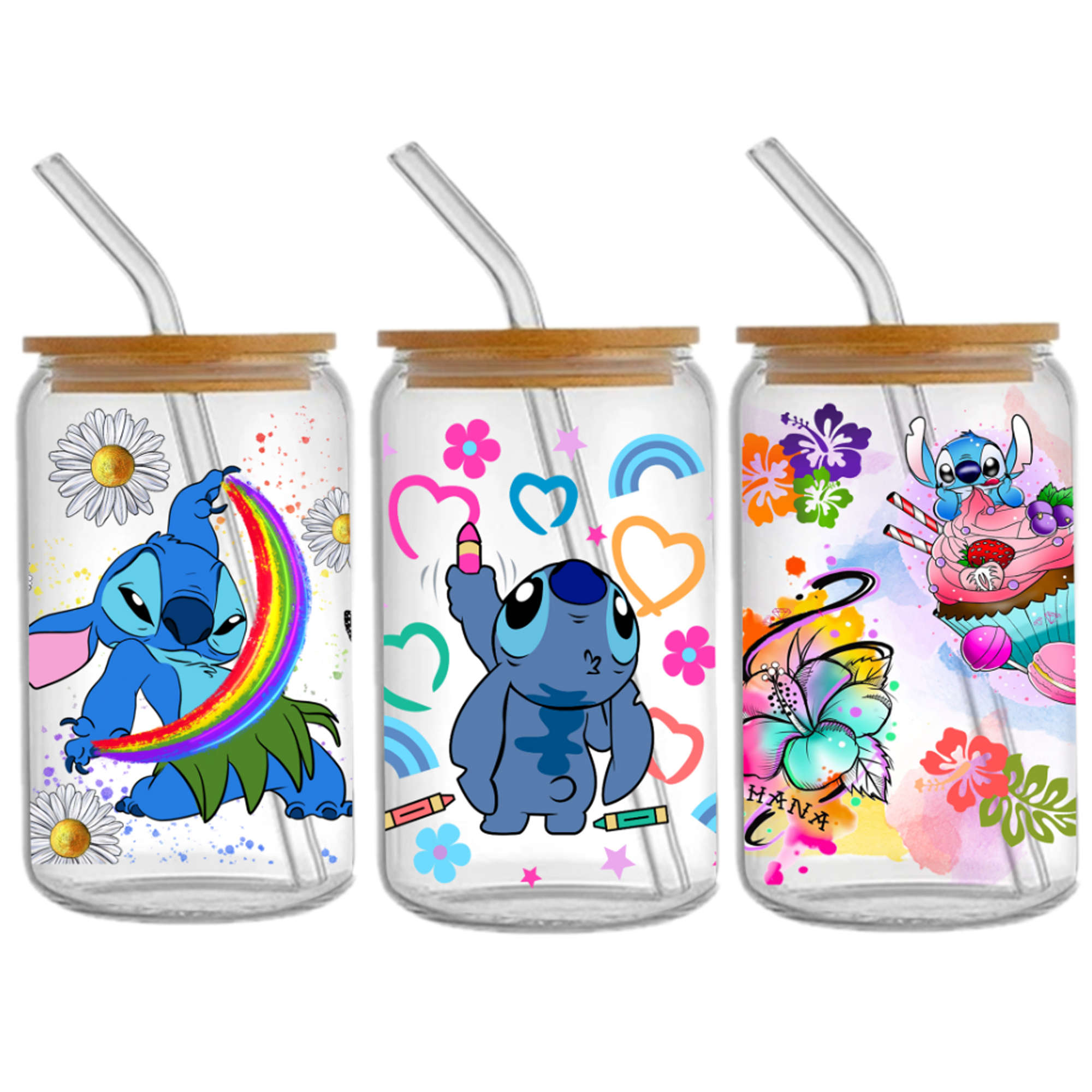 Disney Stitch 16oz DTF Sticker Cups Cool Personalize UV Wrap Transfer Sticker Custom Labels DIY Logo Waterproof - Image 8