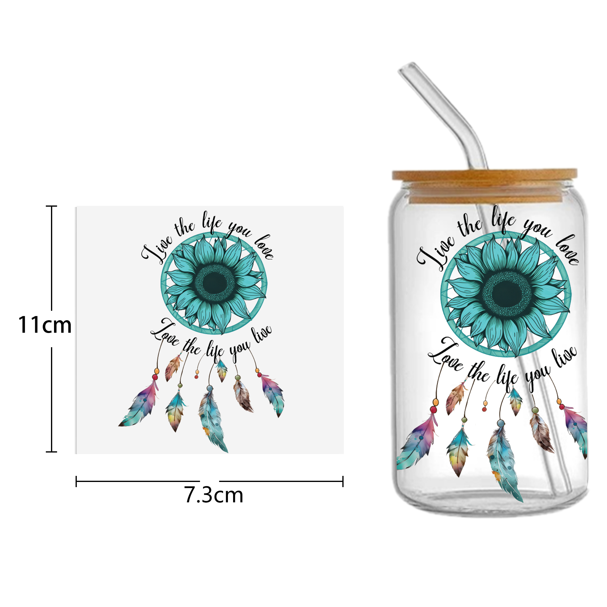 Butterfly 16oz DTF Sticker For Cups Cool Personalize UV Wrap Transfer Sticker Custom Labels DIY Logo Waterproof - Image 5