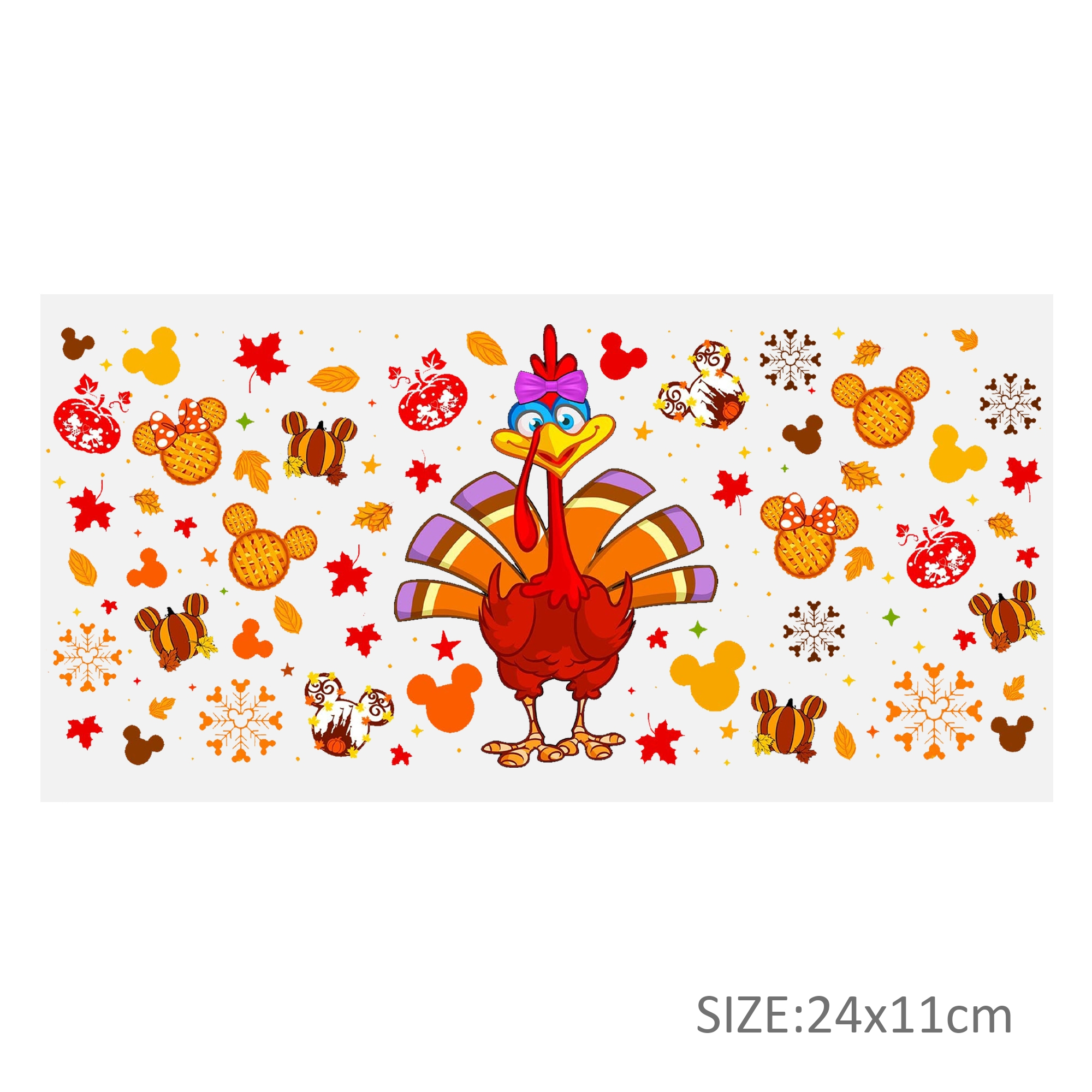 Disney Thanksgiving Day 16oz DTF Sticker Cups Cool Personalize UV Wrap Transfer Sticker Custom Labels DIY Logo Waterproof - Image 6