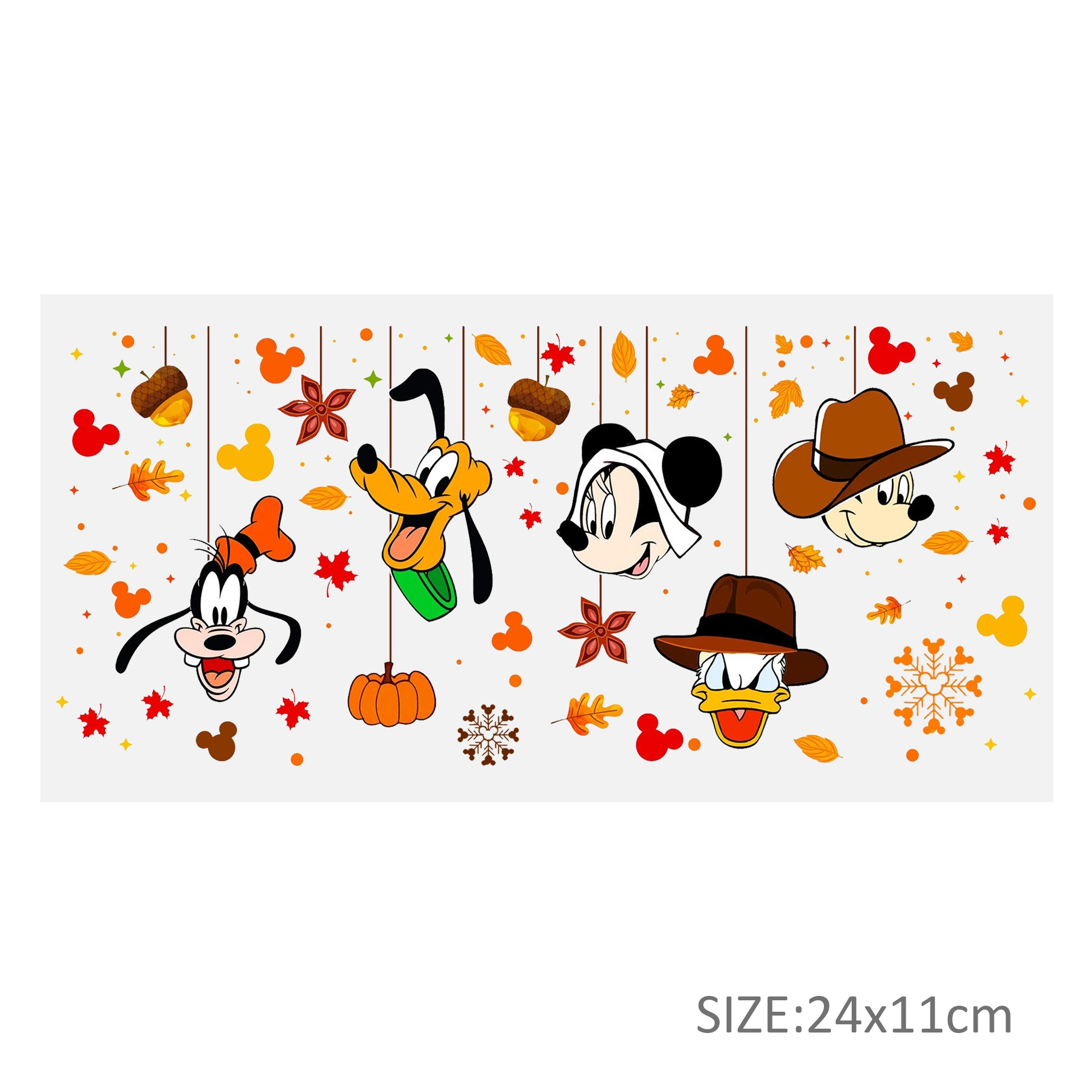 Disney Thanksgiving Day 16oz DTF Sticker Cups Cool Personalize UV Wrap Transfer Sticker Custom Labels DIY Logo Waterproof - Image 8