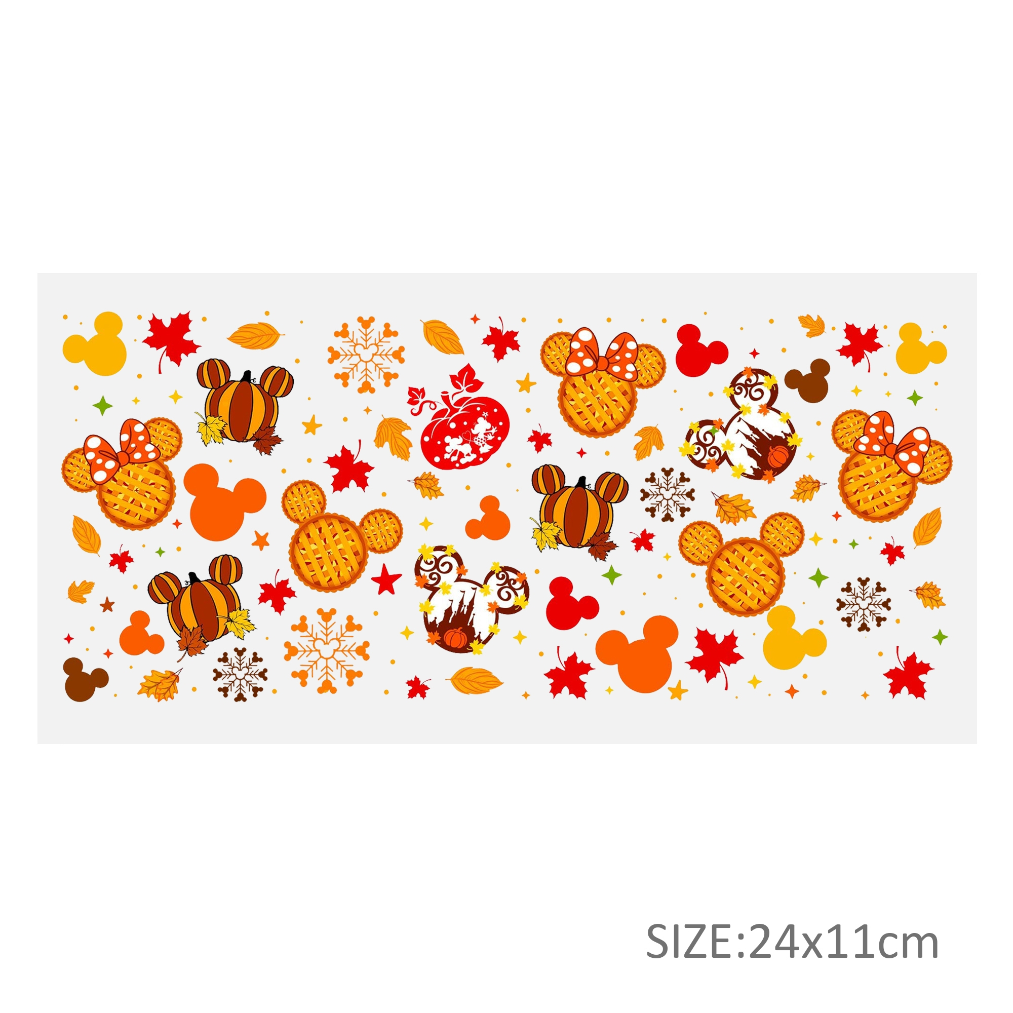 Disney Thanksgiving Day 16oz DTF Sticker Cups Cool Personalize UV Wrap Transfer Sticker Custom Labels DIY Logo Waterproof - Image 9