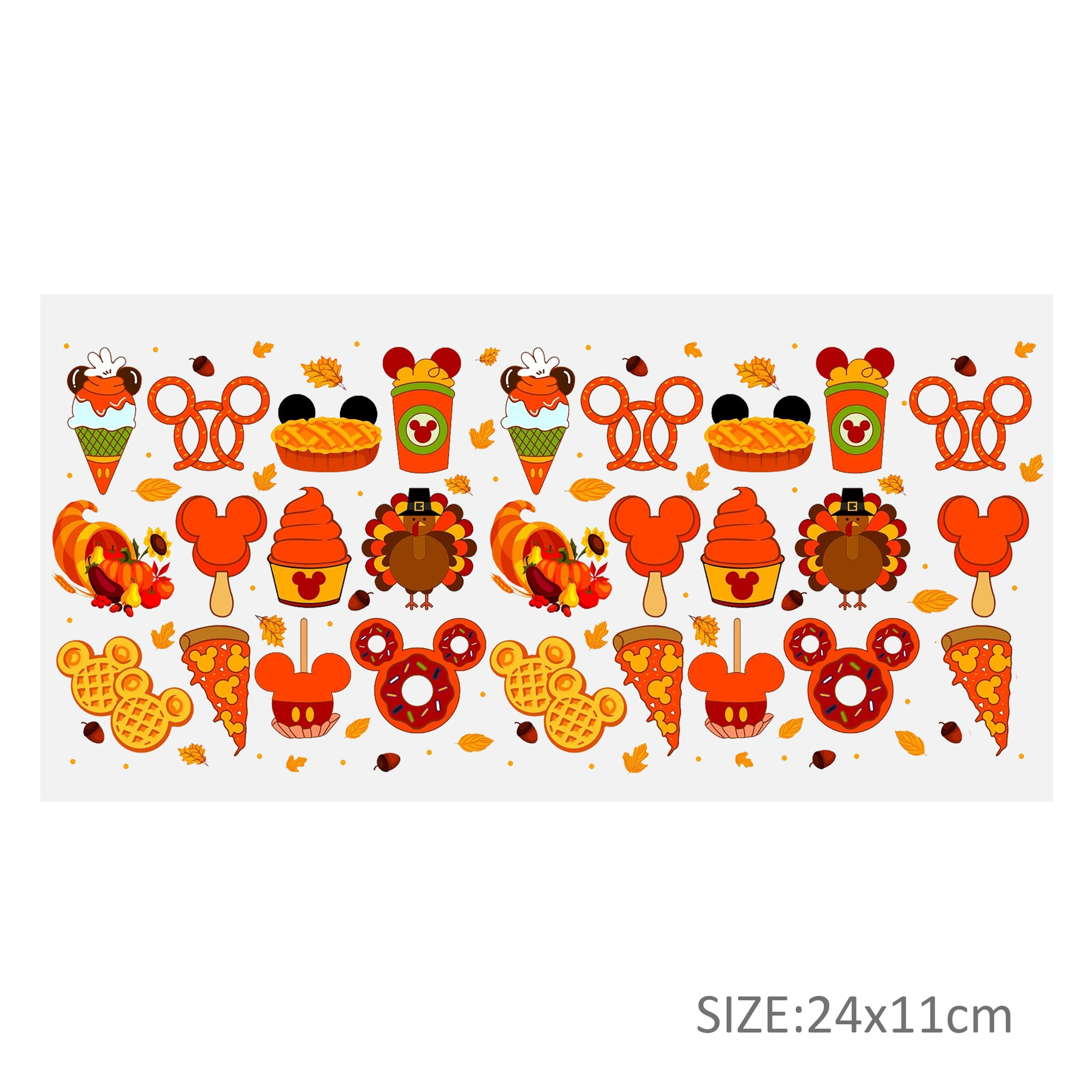 Disney Thanksgiving Day 16oz DTF Sticker Cups Cool Personalize UV Wrap Transfer Sticker Custom Labels DIY Logo Waterproof - Image 12