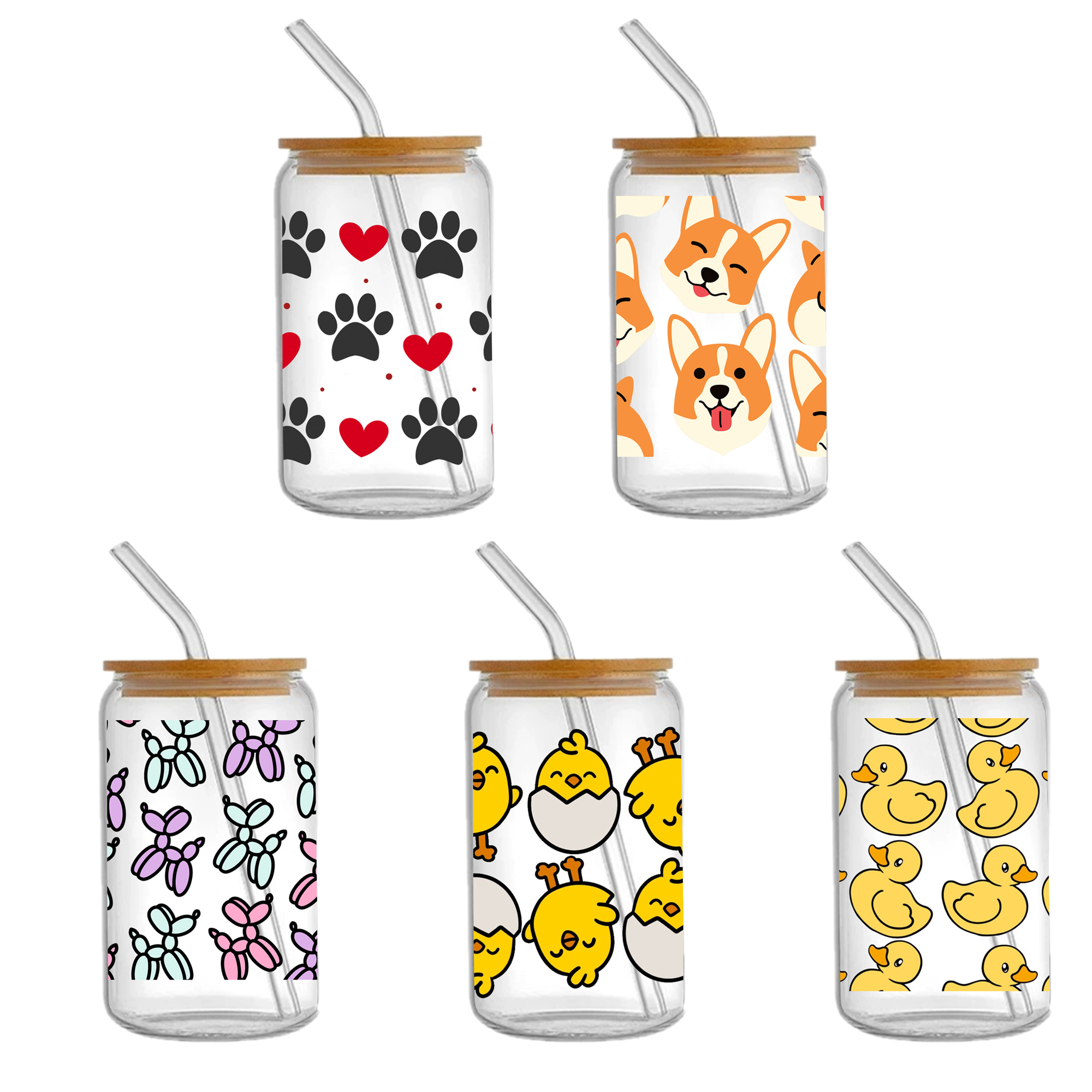 Personalize Animal Series Cute Duck UV DTF Sticker For 16oz Cups Wrap Transfer Decal Sticker Labels DIY - Image 6