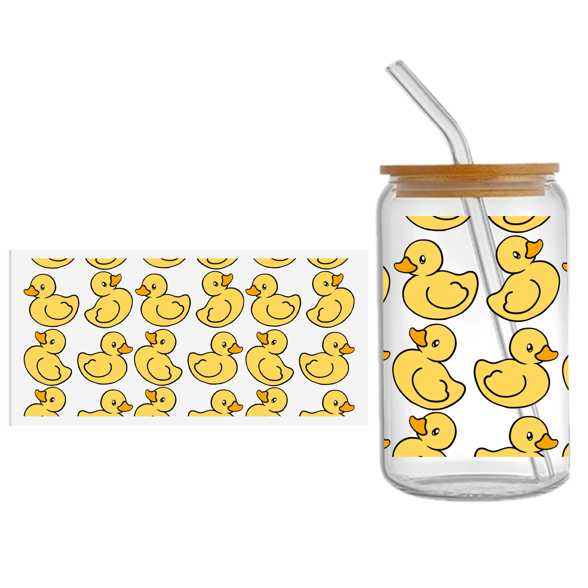 Personalize Animal Series Cute Duck UV DTF Sticker For 16oz Cups Wrap Transfer Decal Sticker Labels DIY - Image 8